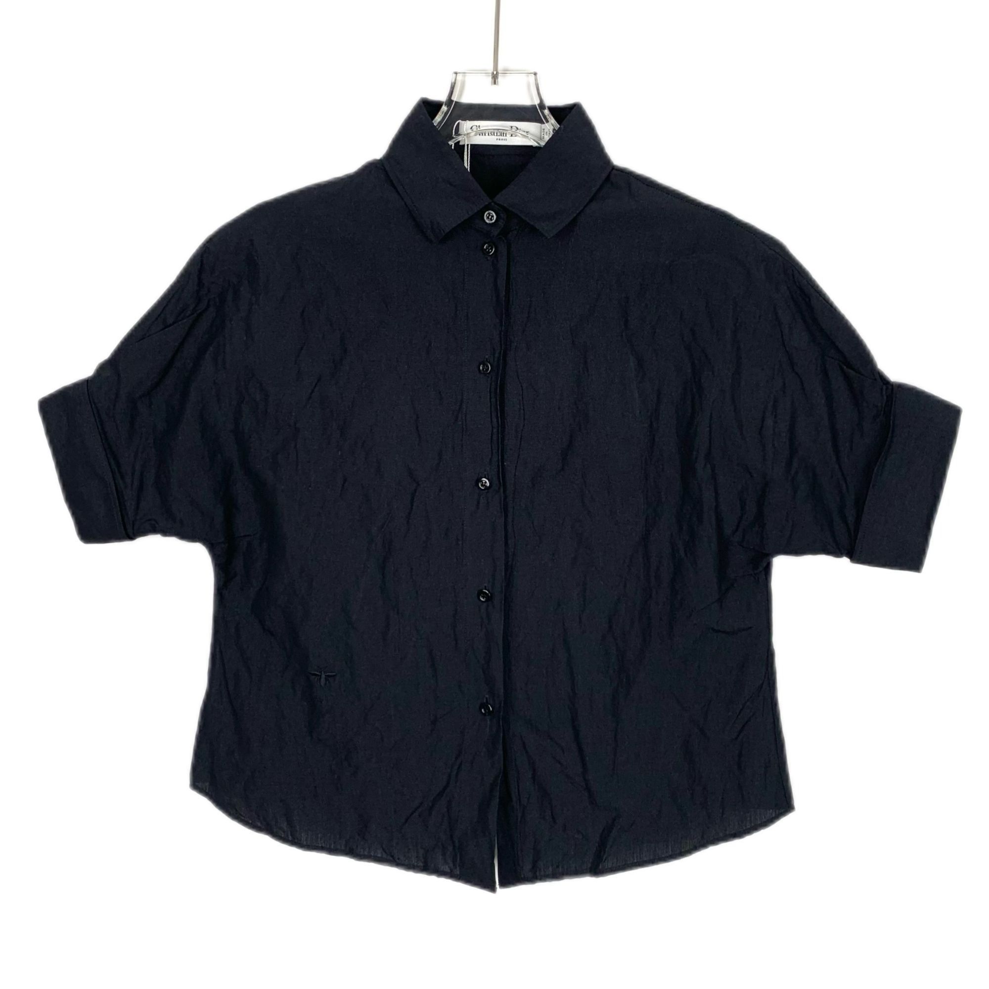 Christian Dior Monsieur Christian Dior Black Bee Embroidery Cotton Button-Down Shirt Size XS / US 0-2 / IT 36-38 - 1 Thumbnail