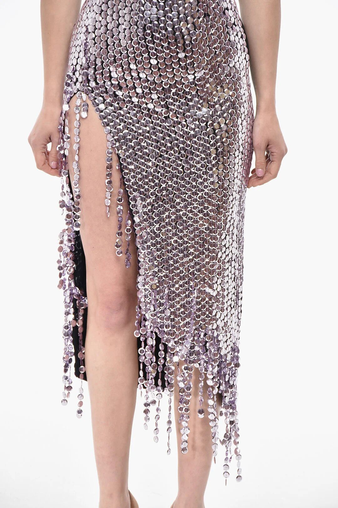 The Attico og1mm0426 Sequin Slip Dress in Pink Size XS / US 0-2 / IT 36-38 - 4 Thumbnail