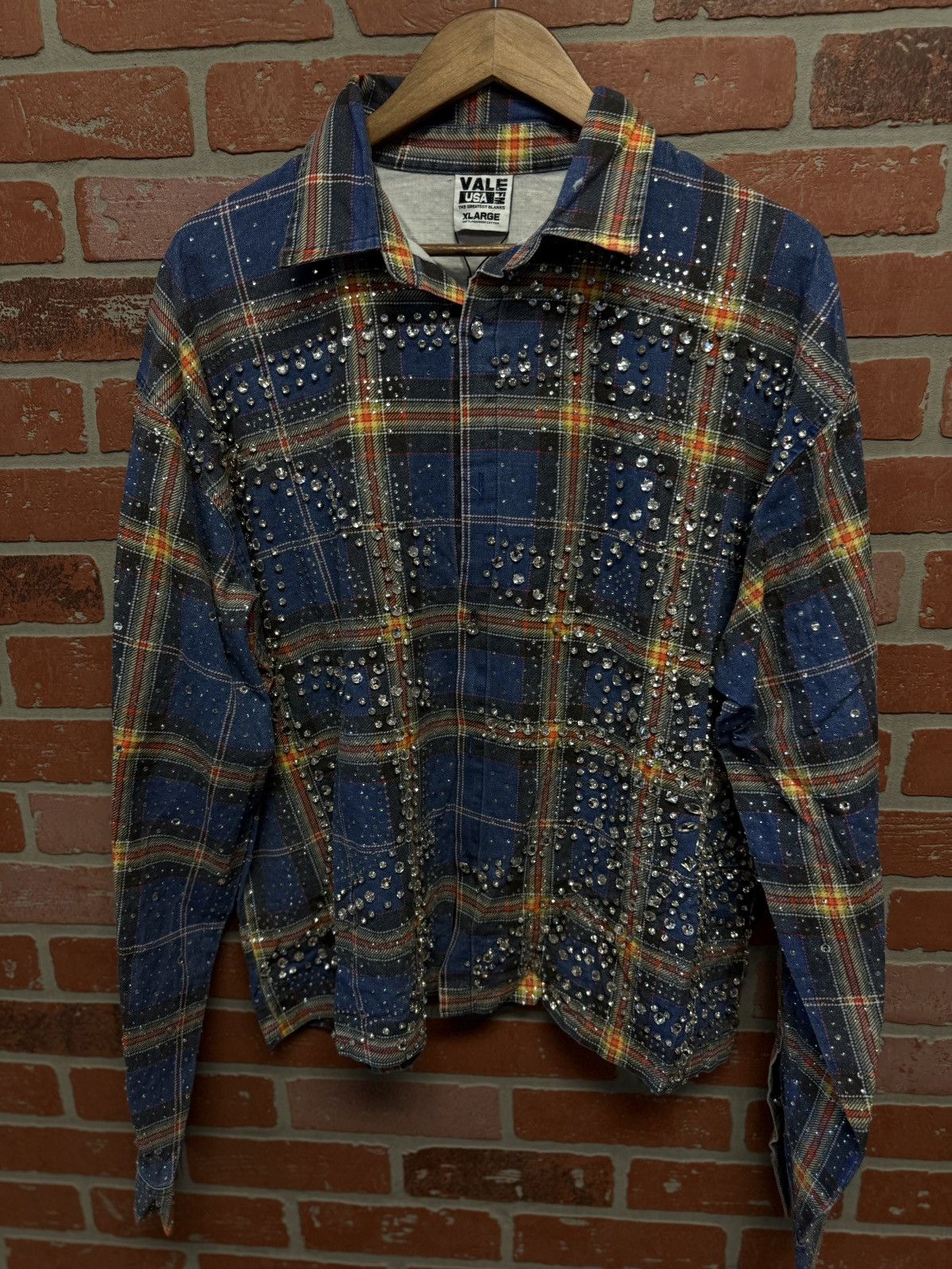 Vale Valley Crystal Flannel Long Sleeve Stones Size XL (NEW) 💎 Size US XL / EU 56 / 4 - 3 Thumbnail