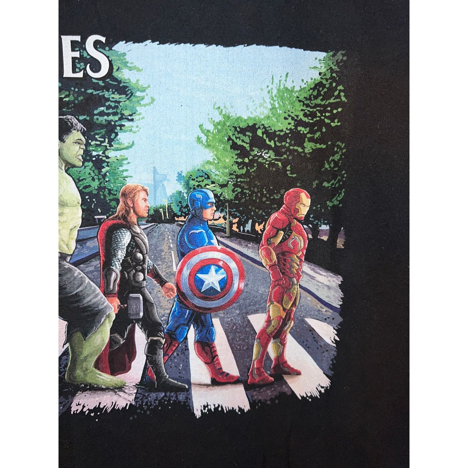Marvel Comics Marvel Superhero Shirt The Heroes Avenger Road Black Tee XL Size US XL / EU 56 / 4 - 4 Thumbnail