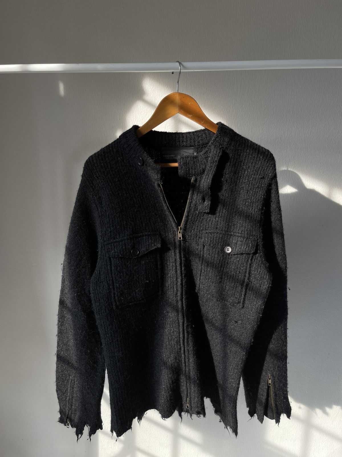 Comme Ca Ism × Comme des Garcons Homme × Japanese Brand 2000s Kenji Ito Comme Ca Collection Zip Jacket Size US M / EU 48-50 / 2 - 4 Thumbnail