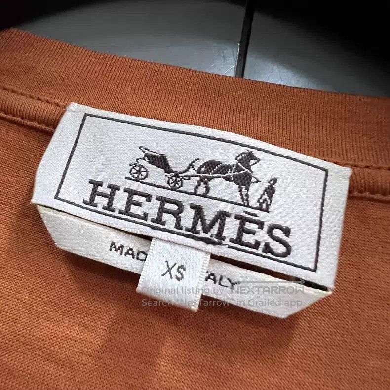Hermes Hermes Orange Abstract Graffiti Short Sleeve Size US XS / EU 42 / 0 - 2 Thumbnail