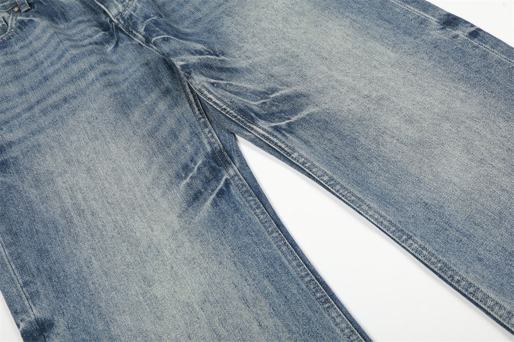Jean American washed punk men's loose flared vintage jeans Size US 32 / EU 48 - 4 Thumbnail