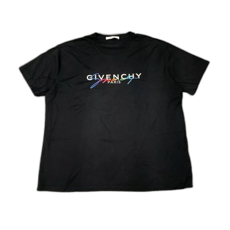 Givenchy Givenchy Givenchy Black Embroidered Logo Short Sleeve Shir Size US XXL / EU 58 / 5 - 1 Thumbnail