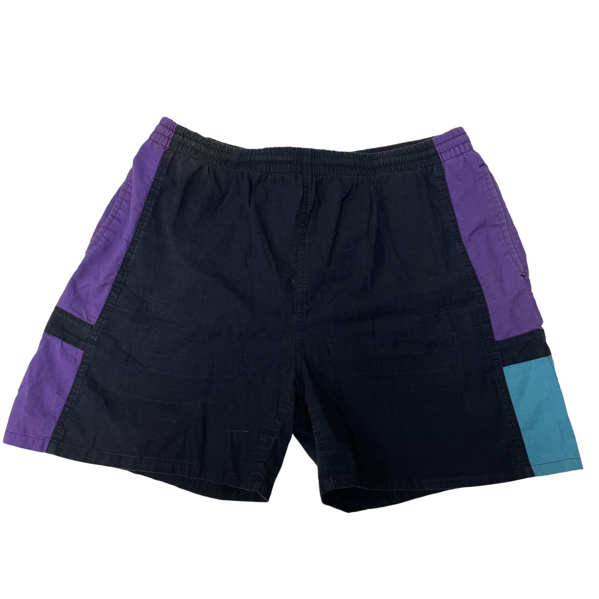 Other Vtg Campus Black Purple COLOR BLOCK Swim Trunks Size US 32 / EU 48 - 1 Thumbnail