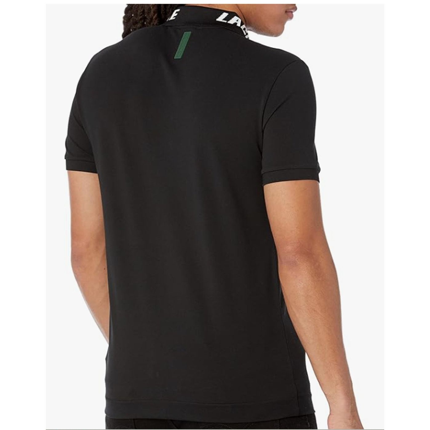 Lacoste Lacoste Men's Jacquard Collar Detail Polo Noir/Black 2XL Size US XXL / EU 58 / 5 - 3 Thumbnail