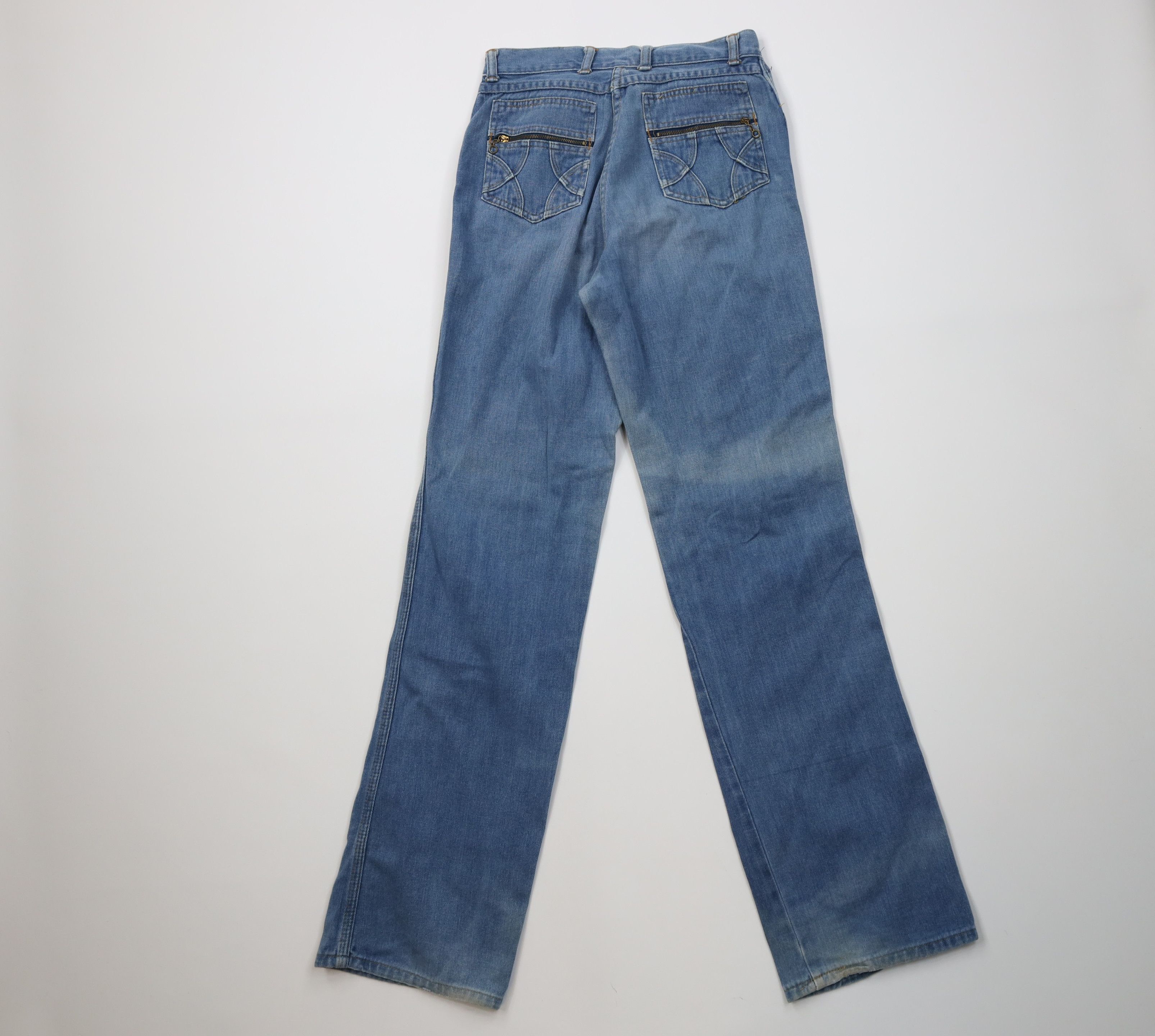 Vintage Vintage 70s Streetwear Flared Denim Jeans Blue Cotton Size 34" / US 12 / IT 48 - 10 Thumbnail