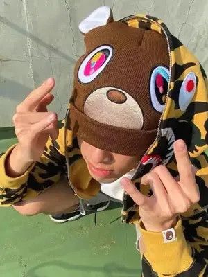 Japanese Brand × Other Custom Brown Inspired by College Graduation Bear Beanie Hat Size ONE SIZE - 2 Thumbnail