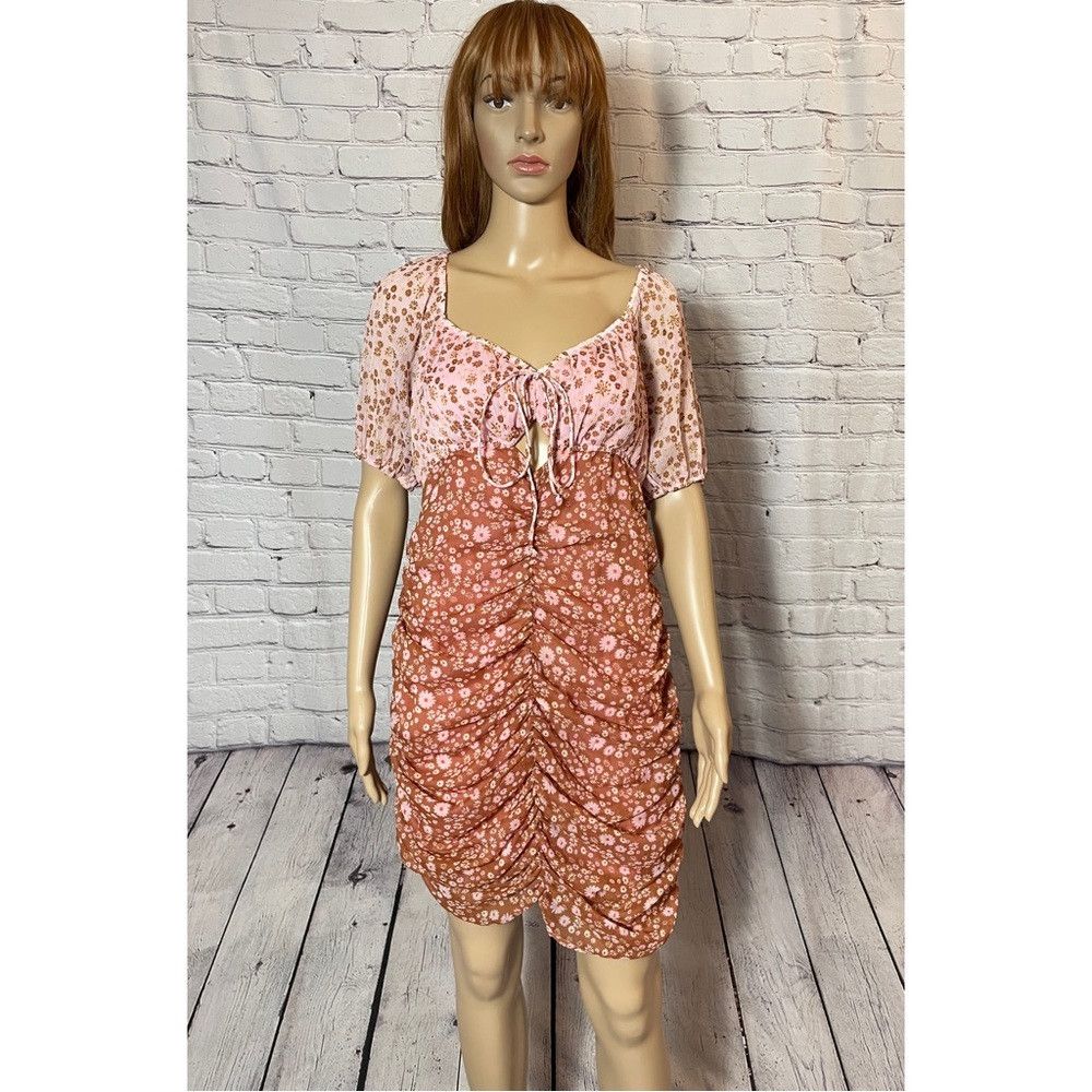 Free People New Free People Tea Primrose Combo Floral Tessa Dress Size Size L / US 10 / IT 46 - 2 Thumbnail