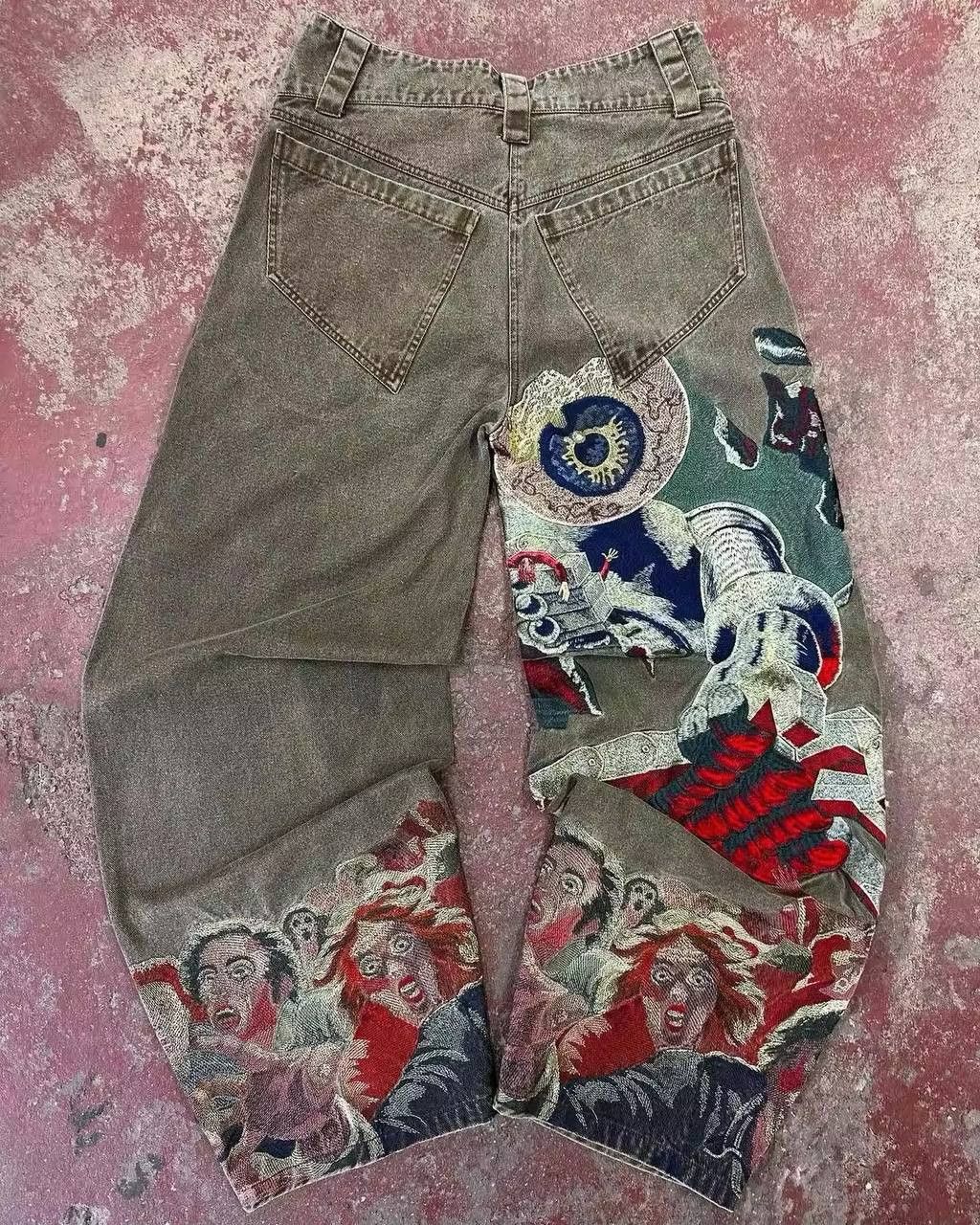 Japanese Brand × Vintage punk printed jeans Size US 36 / EU 52 - 4 Thumbnail