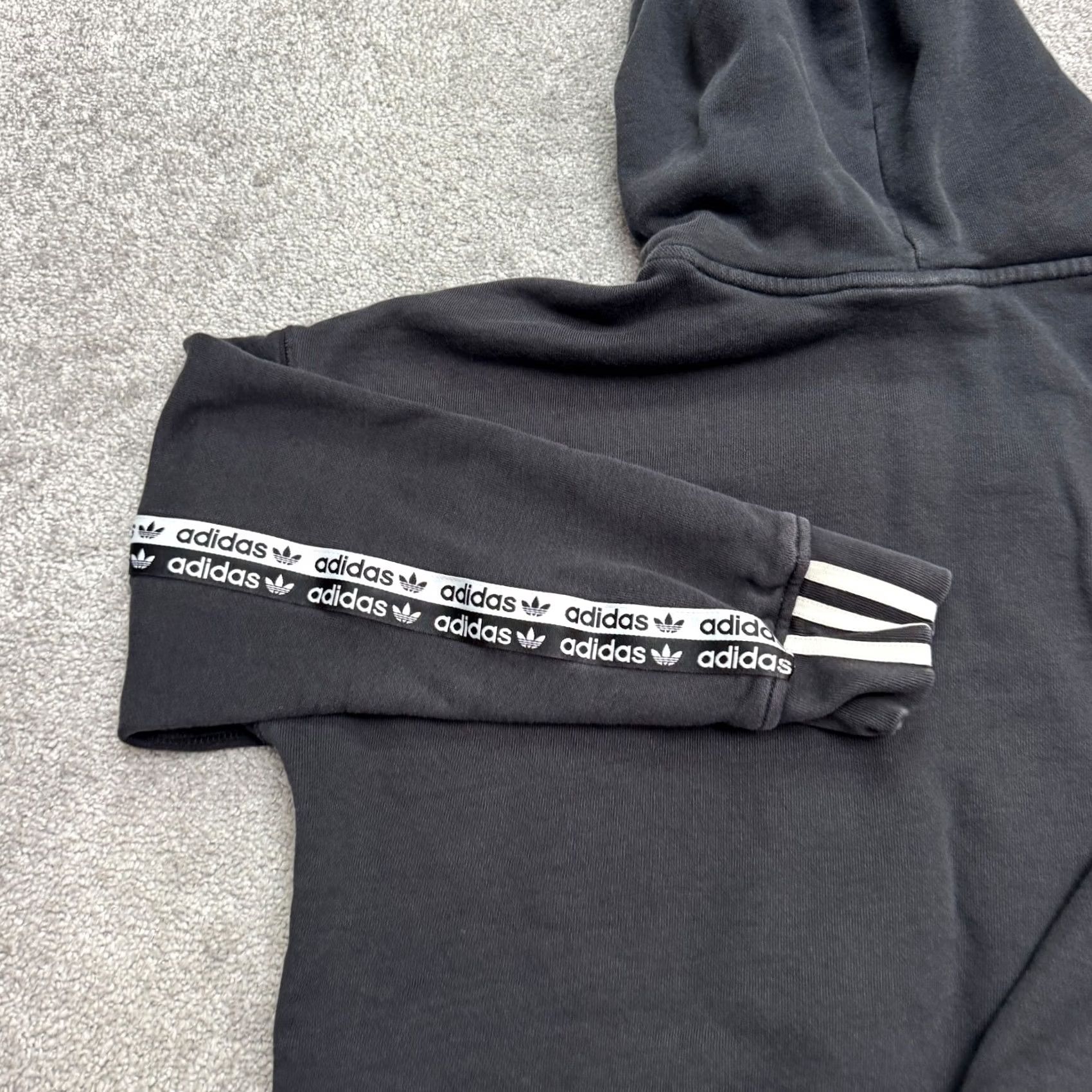 Adidas Adidas Hoodie Pullover Sweatshirt Black Small Womens Cotton Activewear Ryv Tape Size S / US 4 / IT 40 - 4 Thumbnail