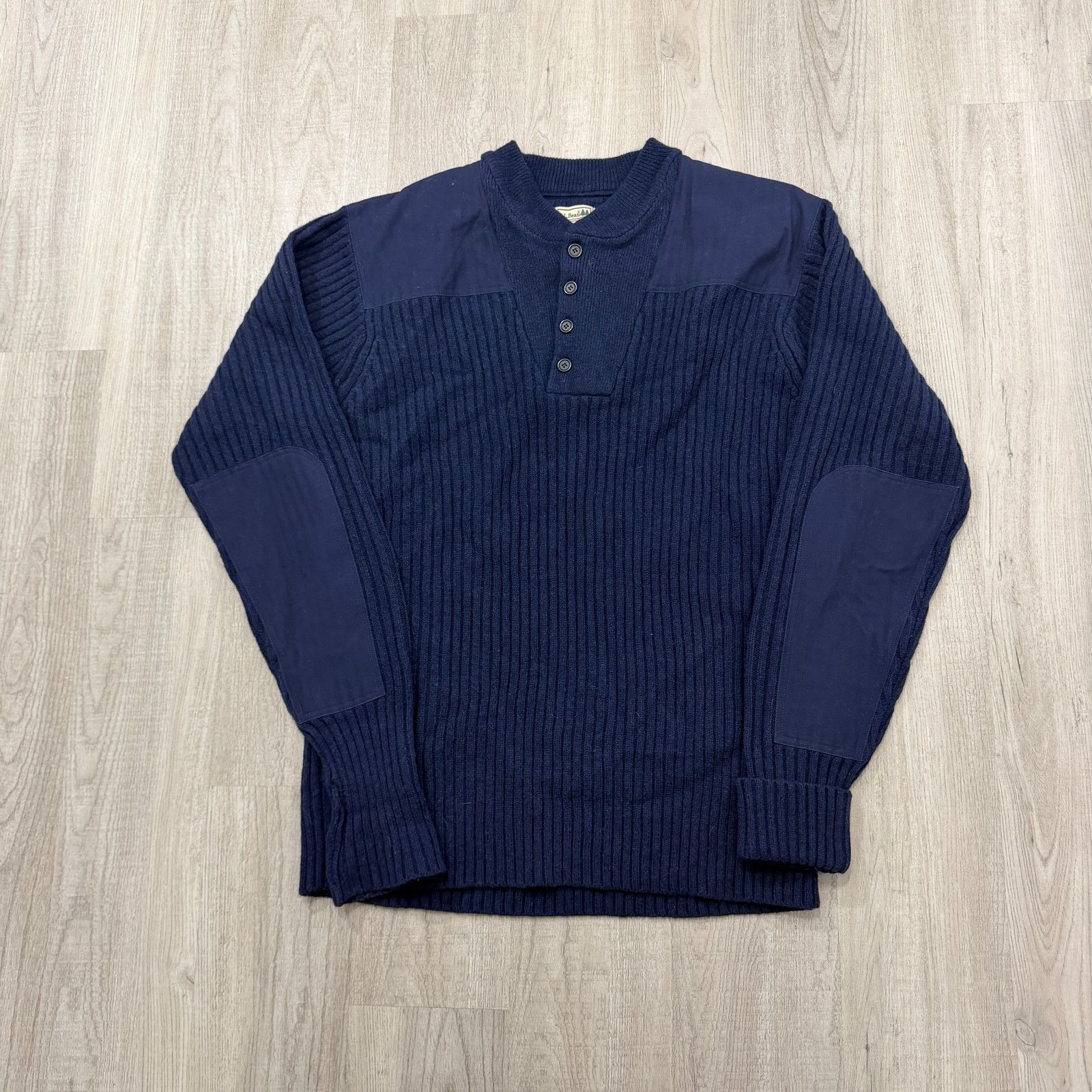 L.L. Bean LL Bean Commando Sweater Men XL Blue 100% Wool Army Military Size US XL / EU 56 / 4 - 1 Thumbnail
