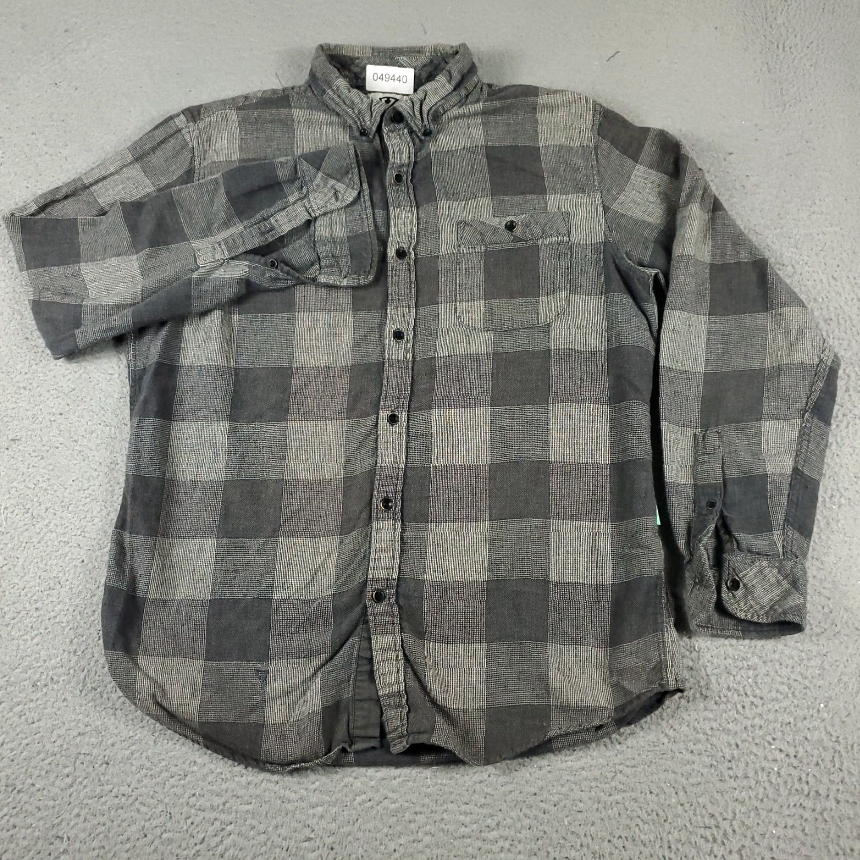 Vissla Vissla Shirt Adult Large Gray Plaid Flannel Button-Up Long Sleeve Casual Mens Size US L / EU 52-54 / 3 - 2 Thumbnail