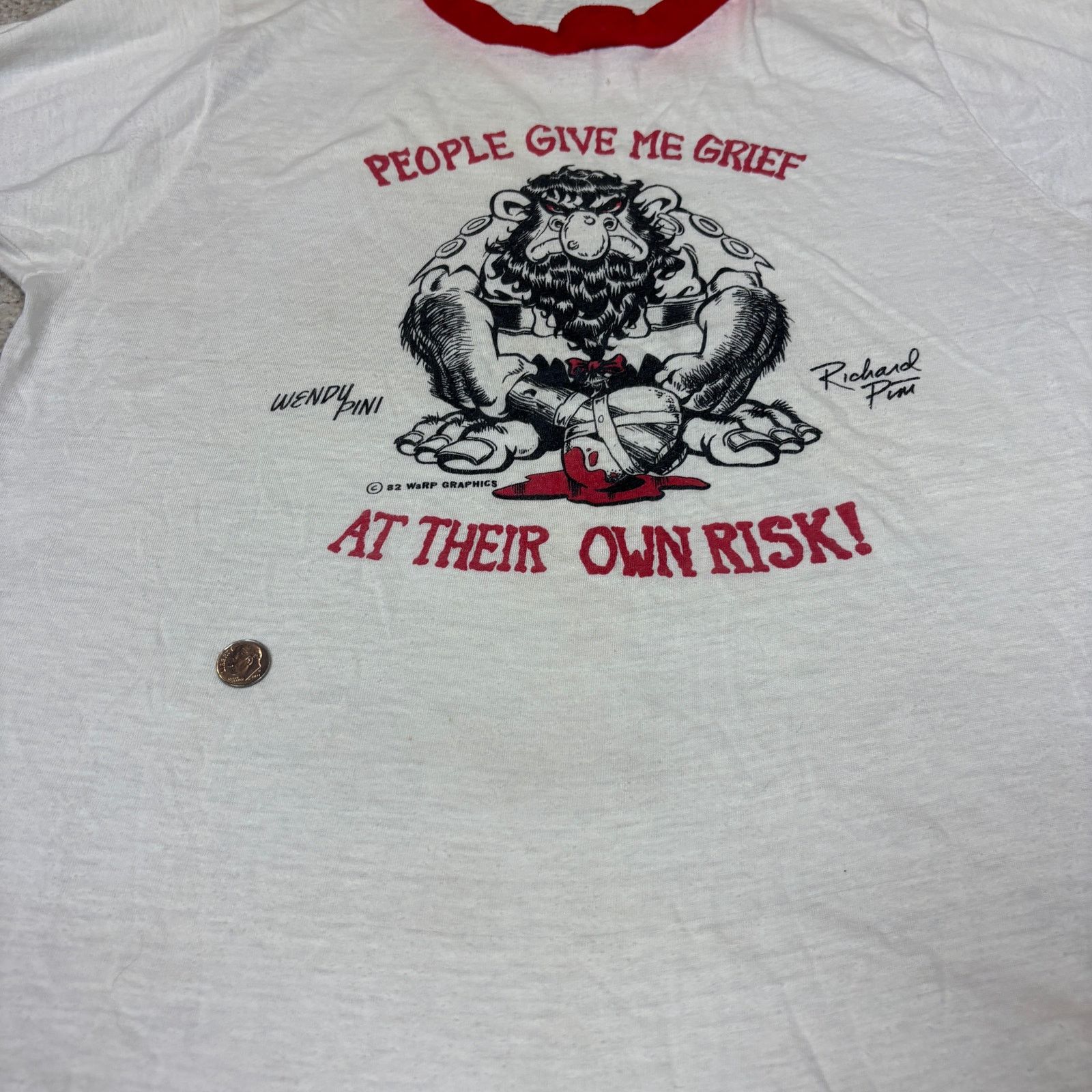Vintage Vintage 80s Picknose Elfquest Troll Ringer Shirt Men's M Size US M / EU 48-50 / 2 - 11 Thumbnail