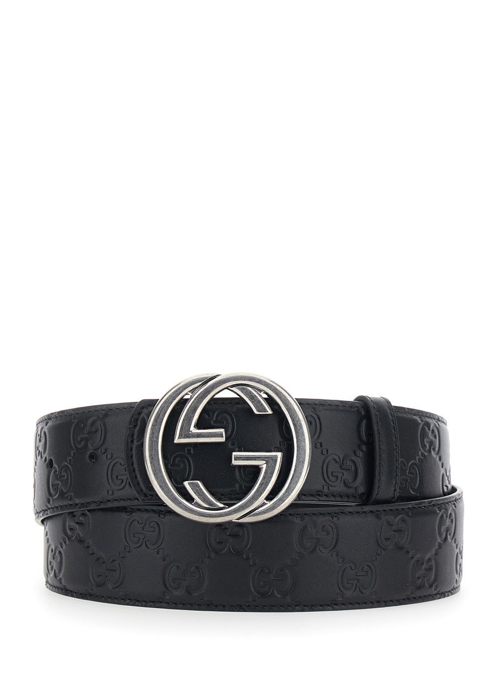 Gucci Black Reversible Belt with GG Buckle in Leather for Men Size ONE SIZE - 1 Thumbnail