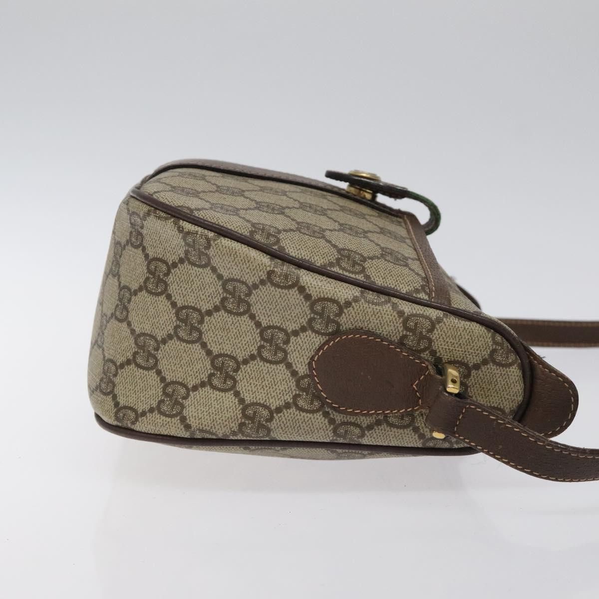 Gucci GUCCI GG Supreme Web Sherry Line Bag Pvc Beige Gold 89 02 Size ONE SIZE - 4 Thumbnail