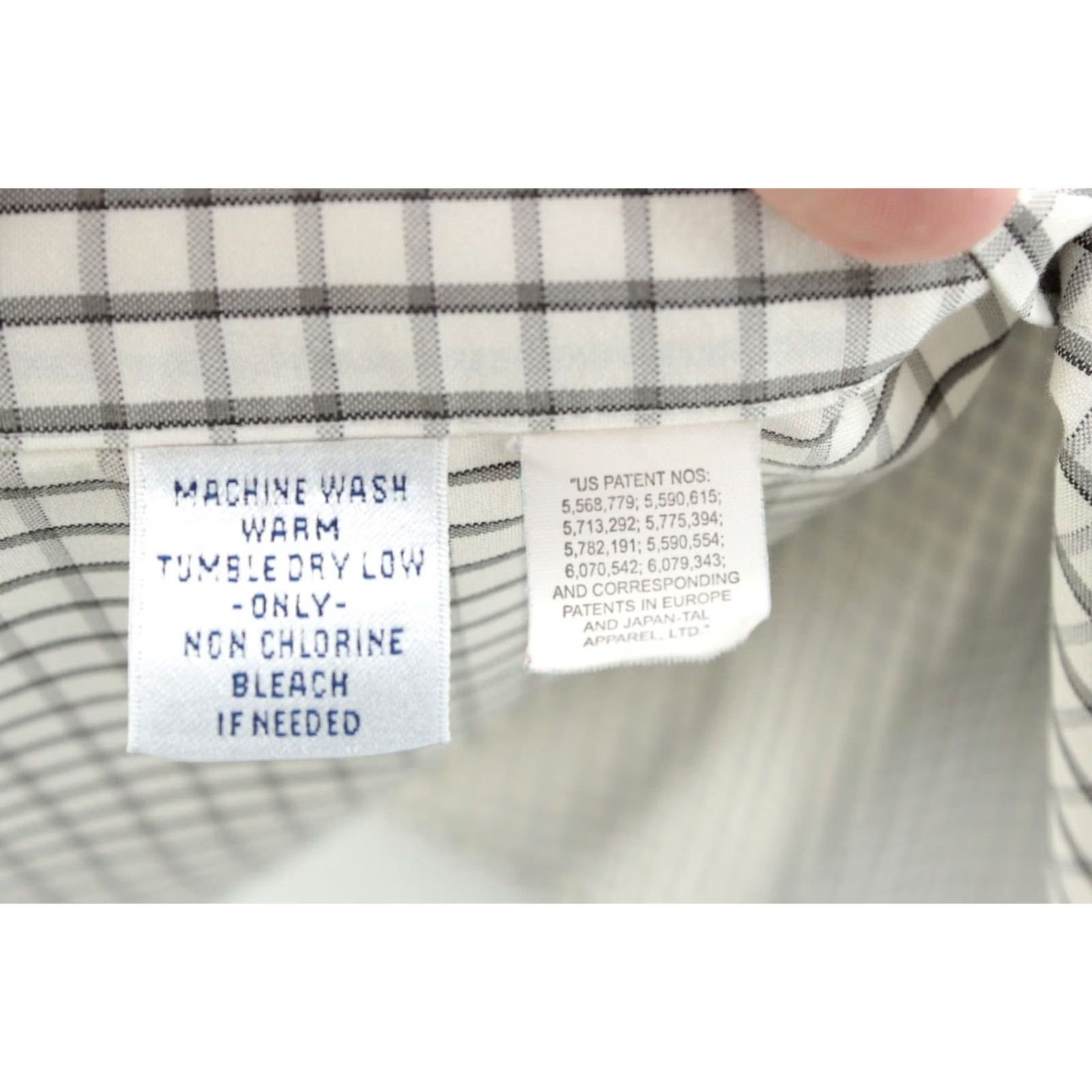 Enro ENRO Shirt Mens 16 Beige Cotton Check Long Sleeve 80's Non-Iron Two Ply Dress Shirt Size US L / EU 52-54 / 3 - 6 Thumbnail