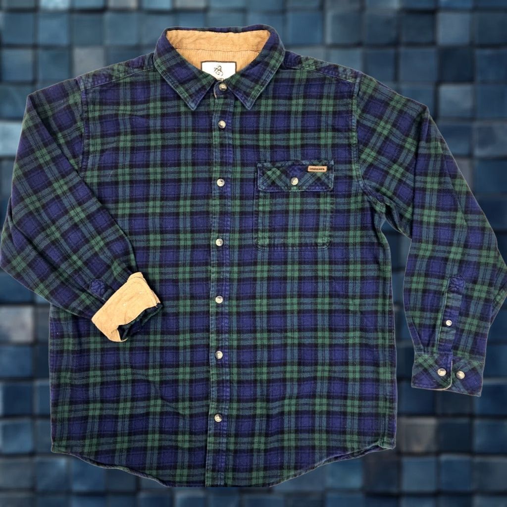 Vintage Legendary Whitetails Shirt Button Plaid Flannel Corduroy Flip Cuff Tartan Men L Size US L / EU 52-54 / 3 - 1 Thumbnail