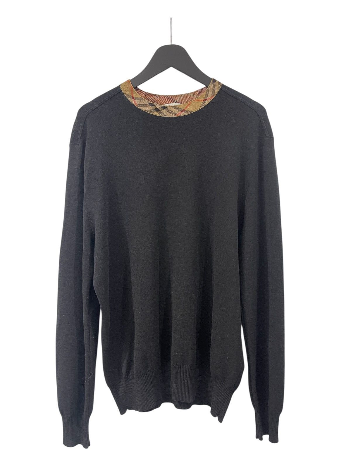 Burberry Check Trim Wool Sweater *Sample*