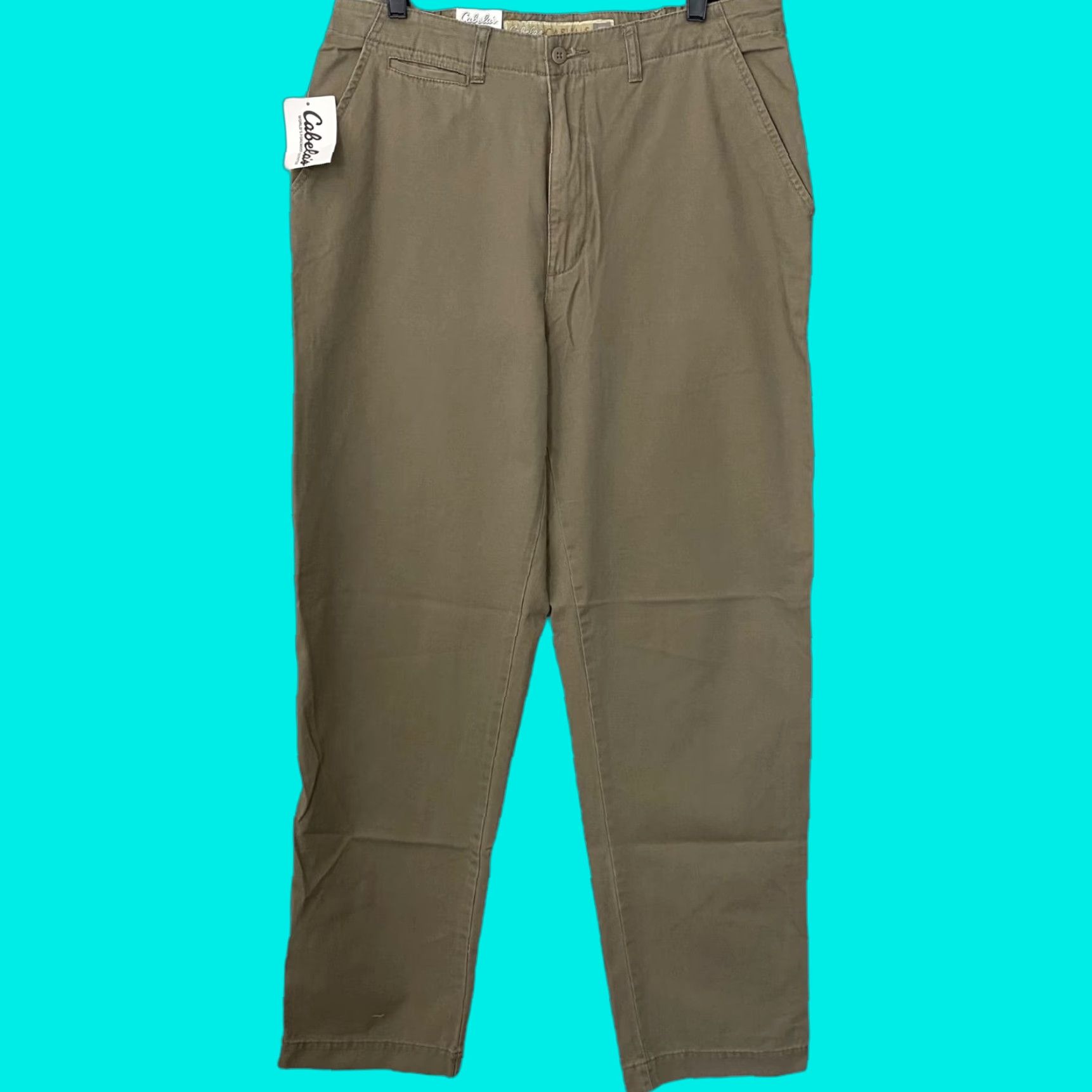 Vintage Cabela's Men’s Khaki Pants Relaxed Fit Cotton-Twill 36X34 Tan Casual Workwear City Nature Size US 36 / EU 52 - 1 Thumbnail