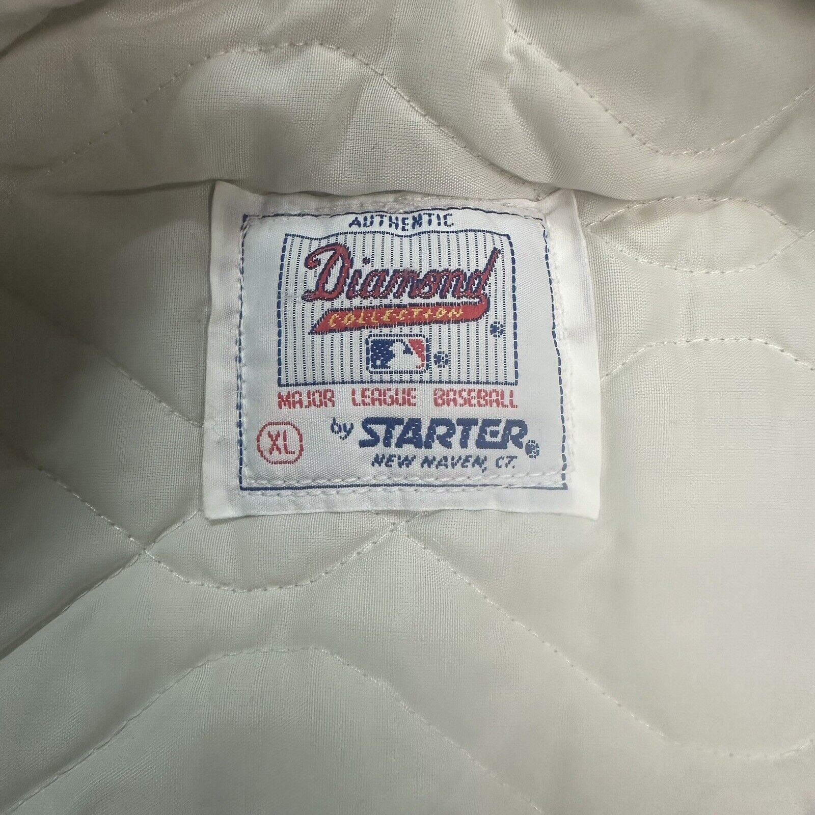 MLB × Starter Vintage 80s Starter Los Angeles Dodgers White Satin Jacket Size US XL / EU 56 / 4 - 5 Thumbnail