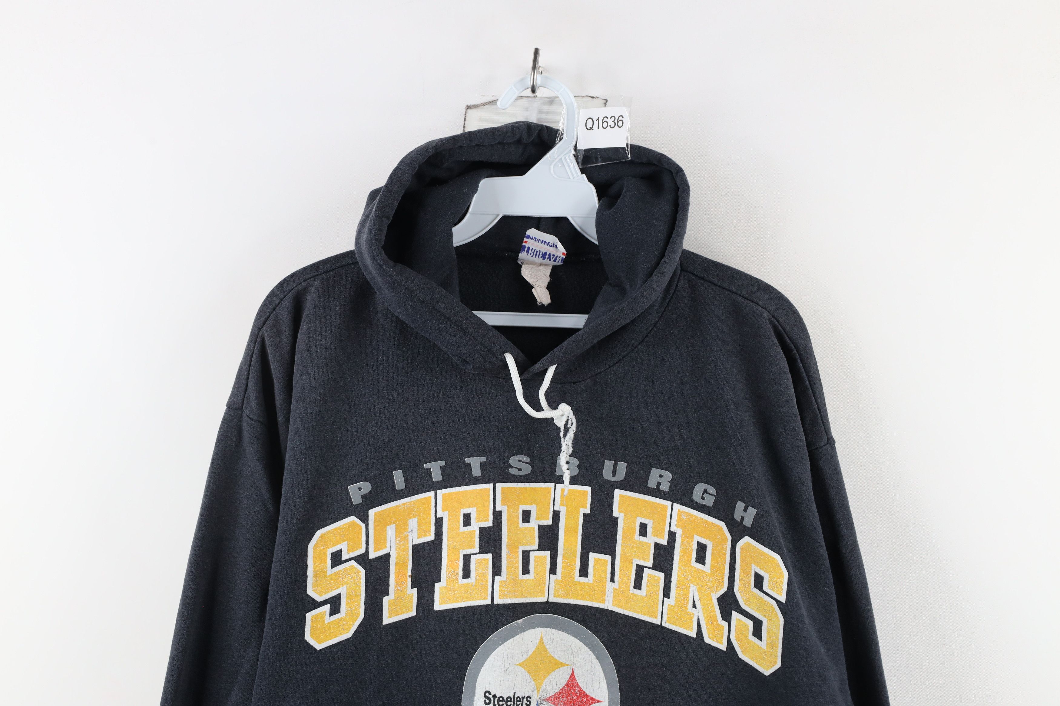 Vintage Vintage 90s Spell Out Pittsburgh Steelers Football Hoodie Size US L / EU 52-54 / 3 - 2 Thumbnail