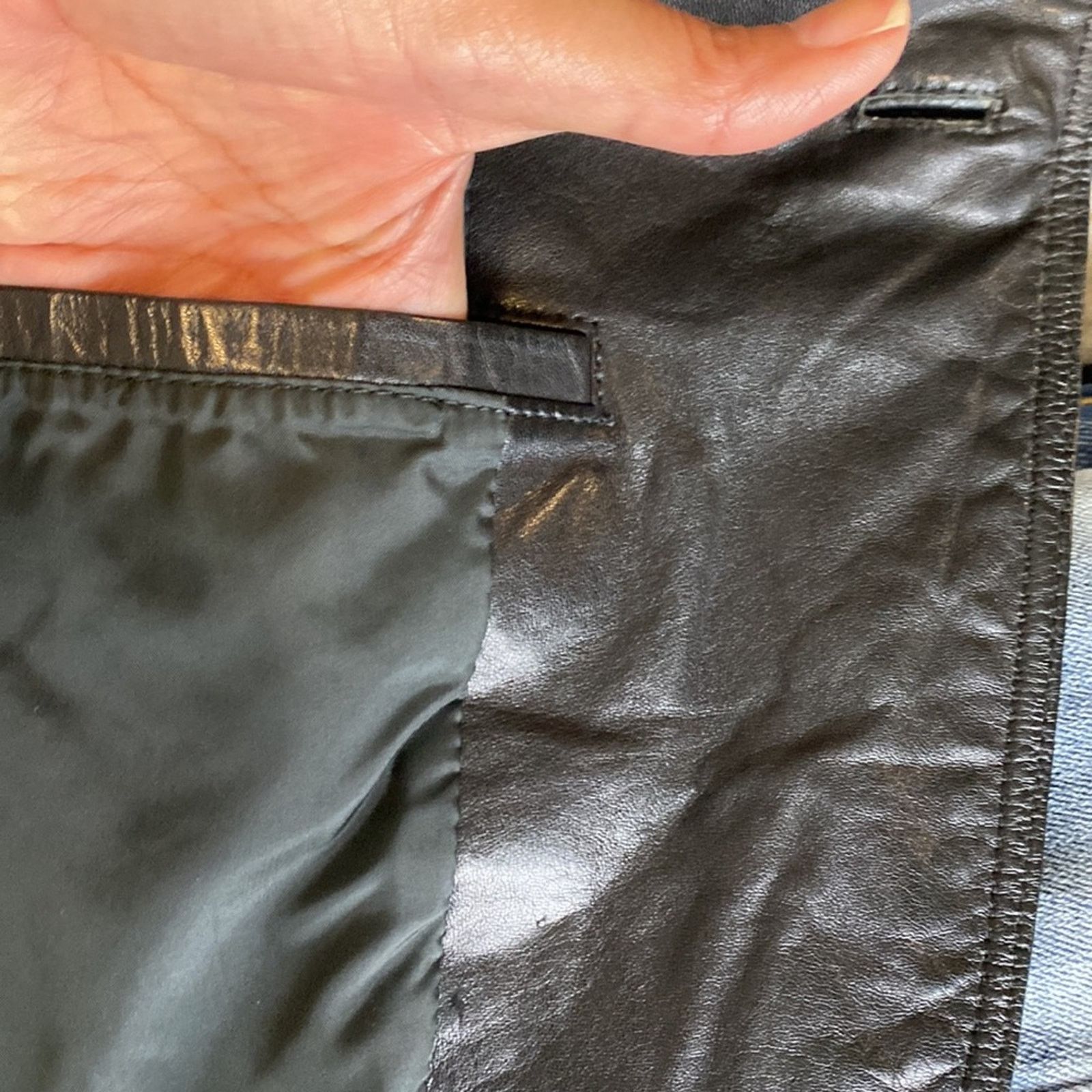 Vintage Vintage AB Flip Holm black leather double breasted jacket Size M / US 6-8 / IT 42-44 - 13 Thumbnail