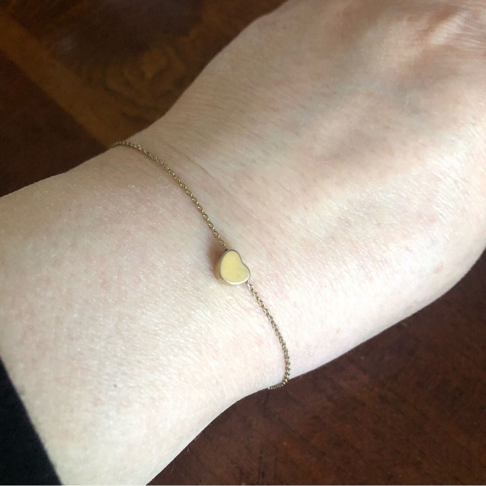 Vintage Vintage gold plated heart slider charm bracelet Size ONE SIZE - 1 Thumbnail