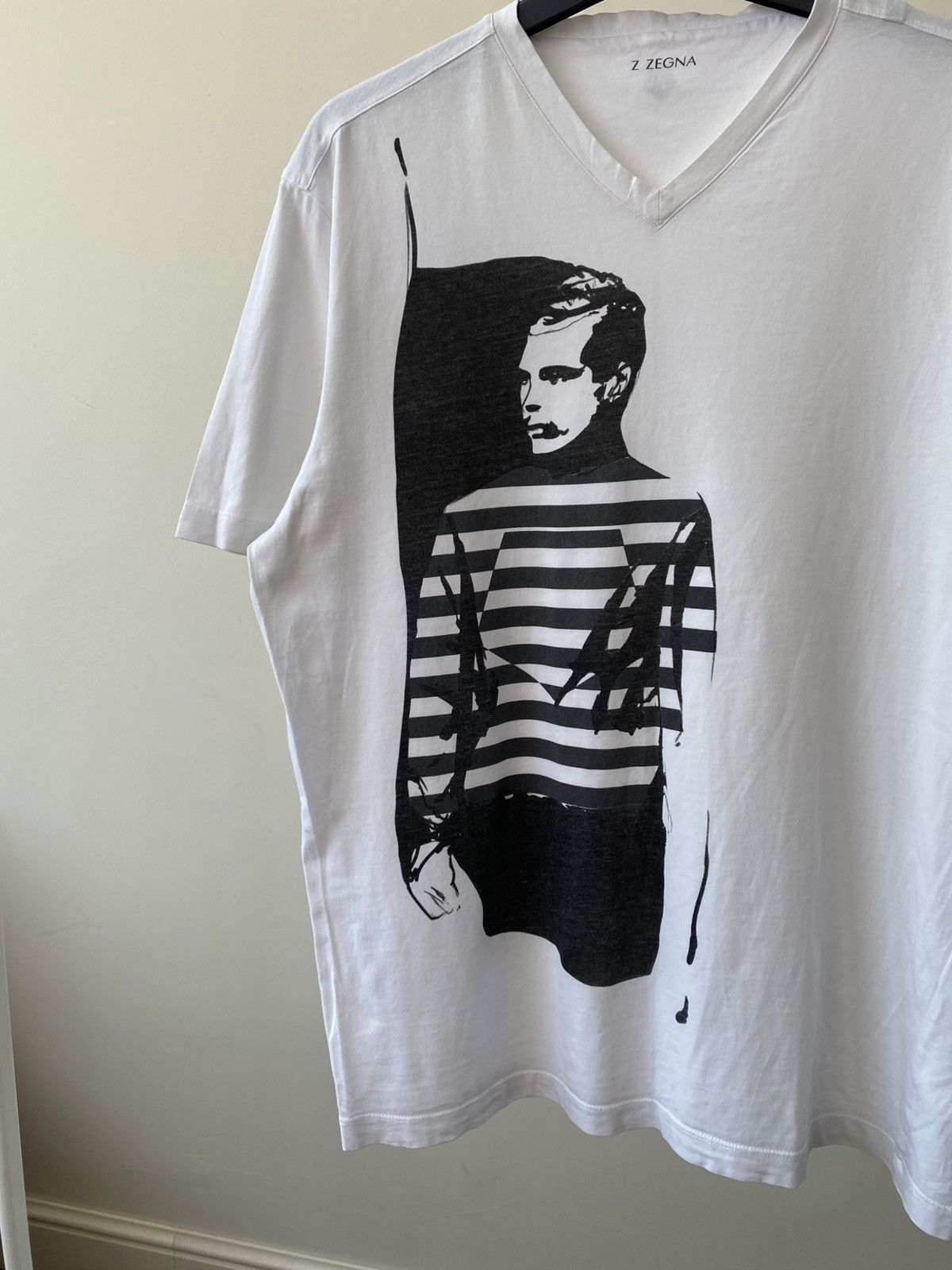 Z Zegna Vintage Z Zegna Printed V-neck T-shirt Size US M / EU 48-50 / 2 - 5 Thumbnail
