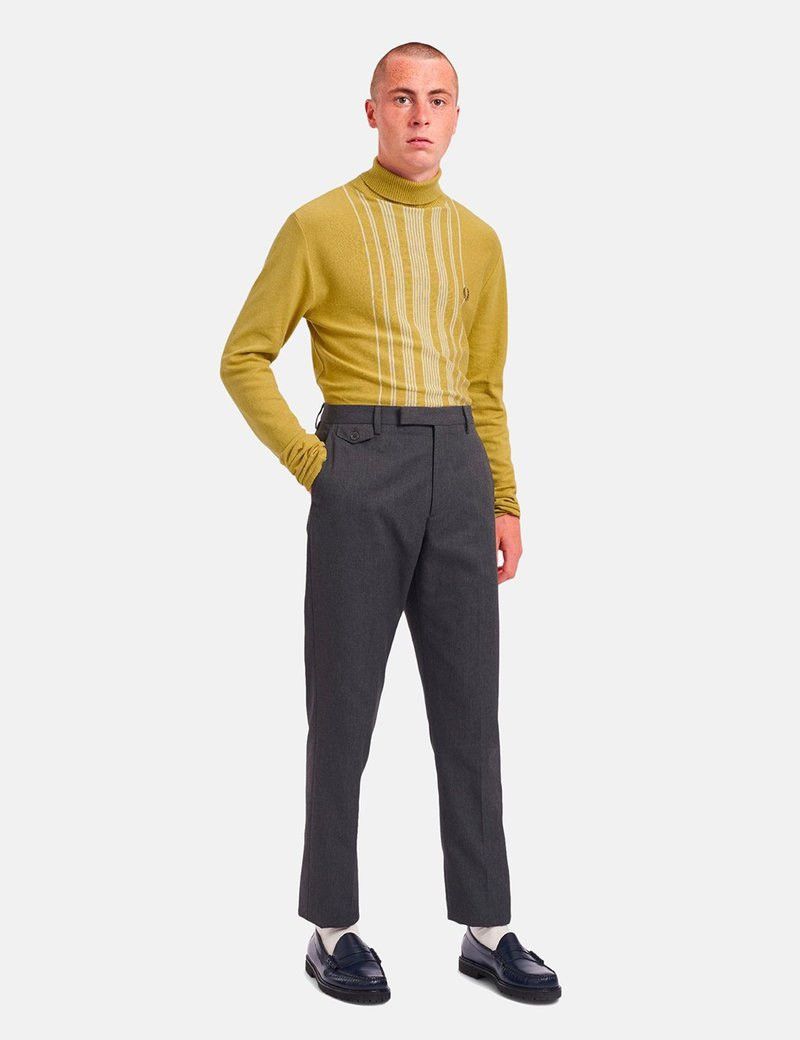 Fred Perry 🟡 Fred Perry Reissues Stripe Roll Neck Sweater 1964 Gold 🧶 Size US L / EU 52-54 / 3 - 2 Thumbnail