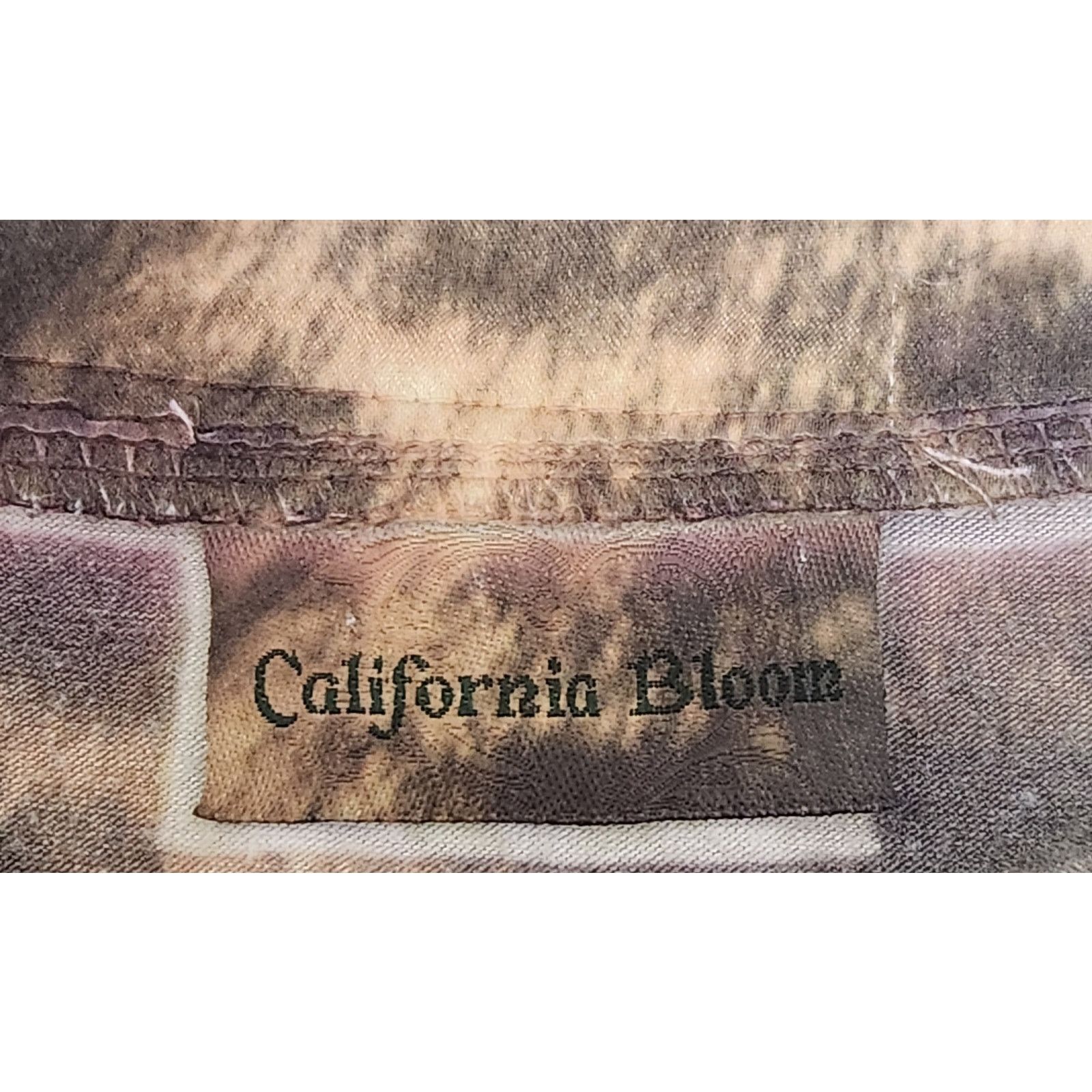Other California Bloom Burgundy Green Floral Print Pleated Top L Size L / US 10 / IT 46 - 5 Thumbnail