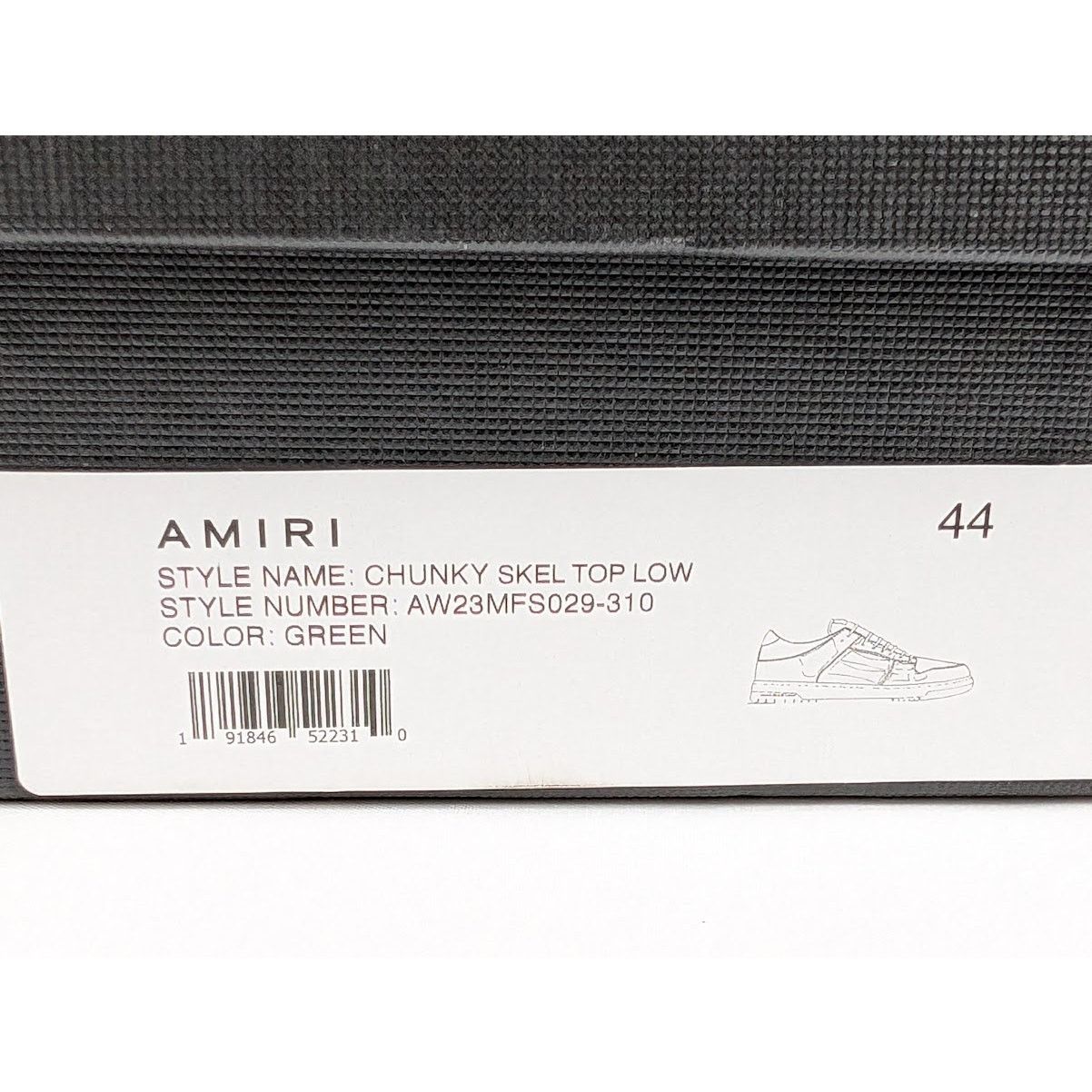 Amiri o1rshd1 Q:2 / Chunky Skeleton Top Low Sneakers in Green Size US 11 / EU 44 - 22 Thumbnail