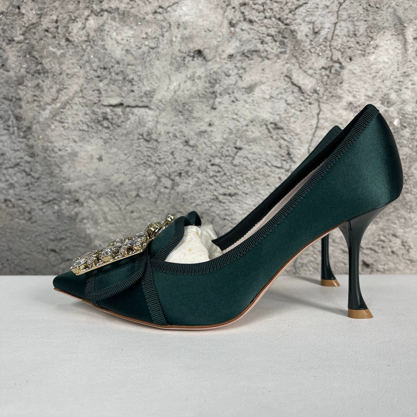 Roger Vivier RV Crystal Buckle High Heels Women's 36.5 Size US 6 / IT 36 - 3 Thumbnail