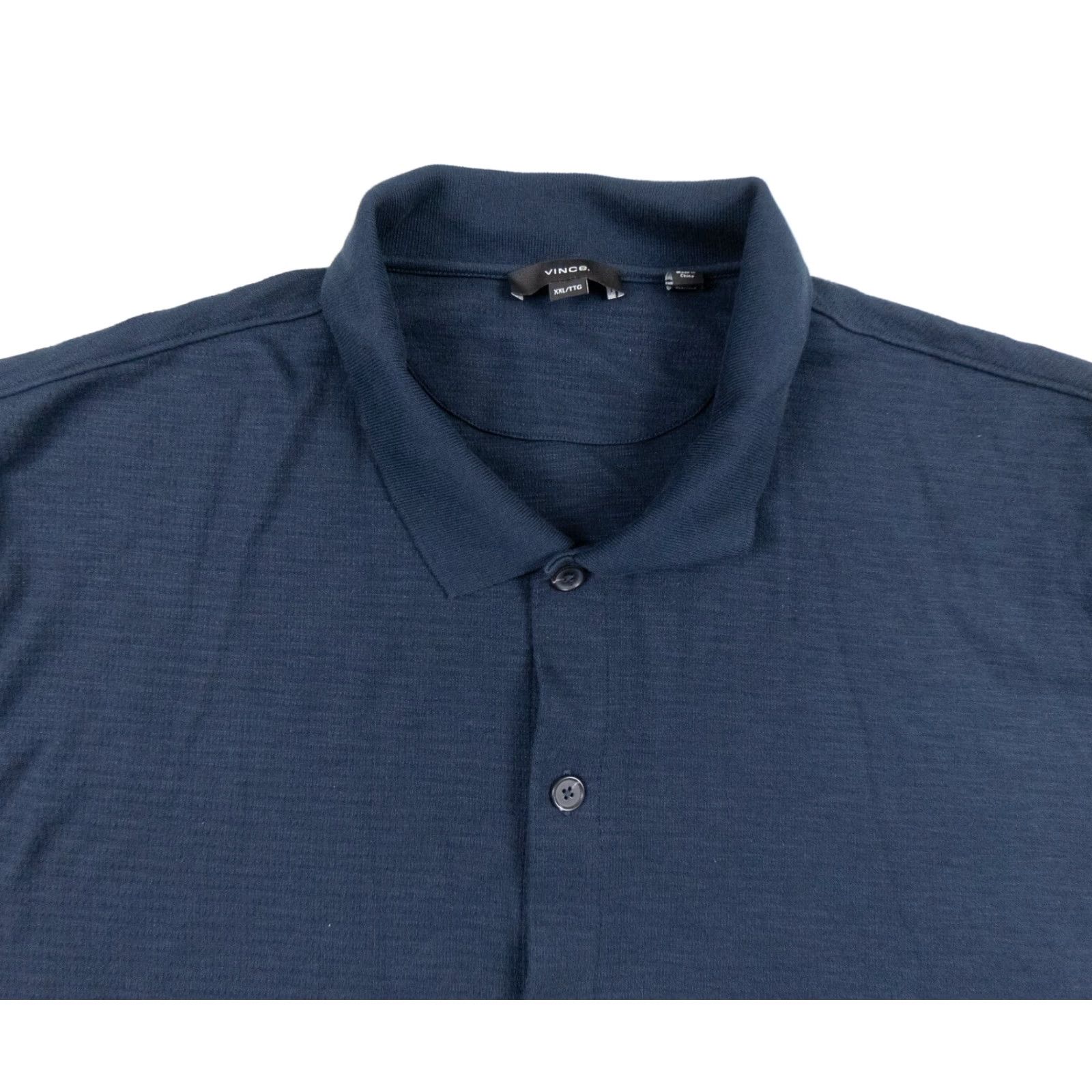 Vince Vince Shirt Mens 2XL Blue Button Down Short Sleeve Knit Luxury Collared Shirt Size US XXL / EU 58 / 5 - 2 Thumbnail