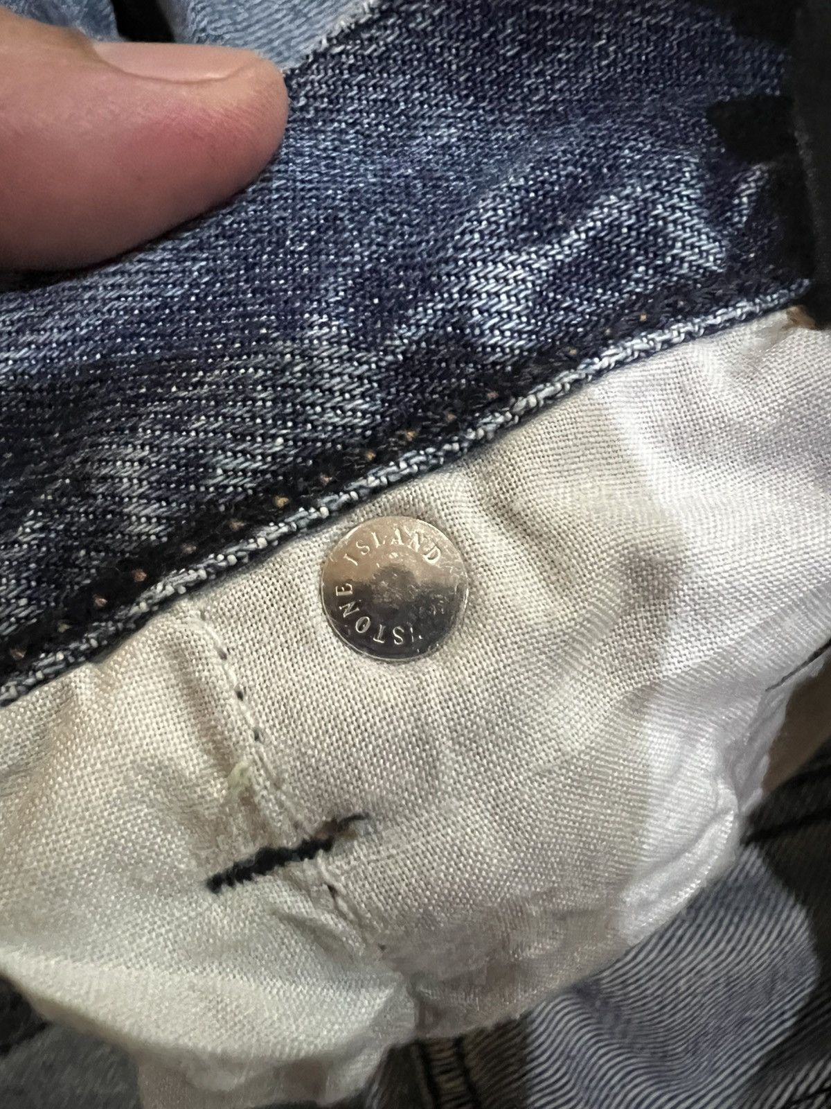 Designer × Stone Island Vintage Stone Island Faded Jeans Size US 29 - 13 Thumbnail