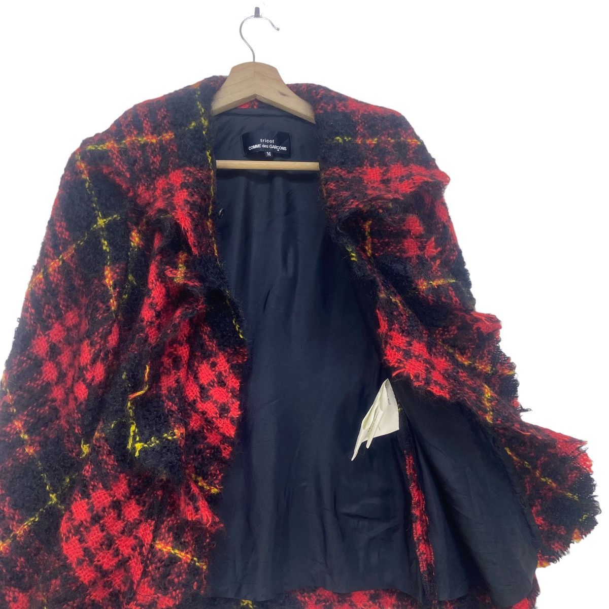 Comme des Garcons Tricot Comme des Garçons Red Check Mohair Jacket Size S / US 4 / IT 40 - 21 Thumbnail