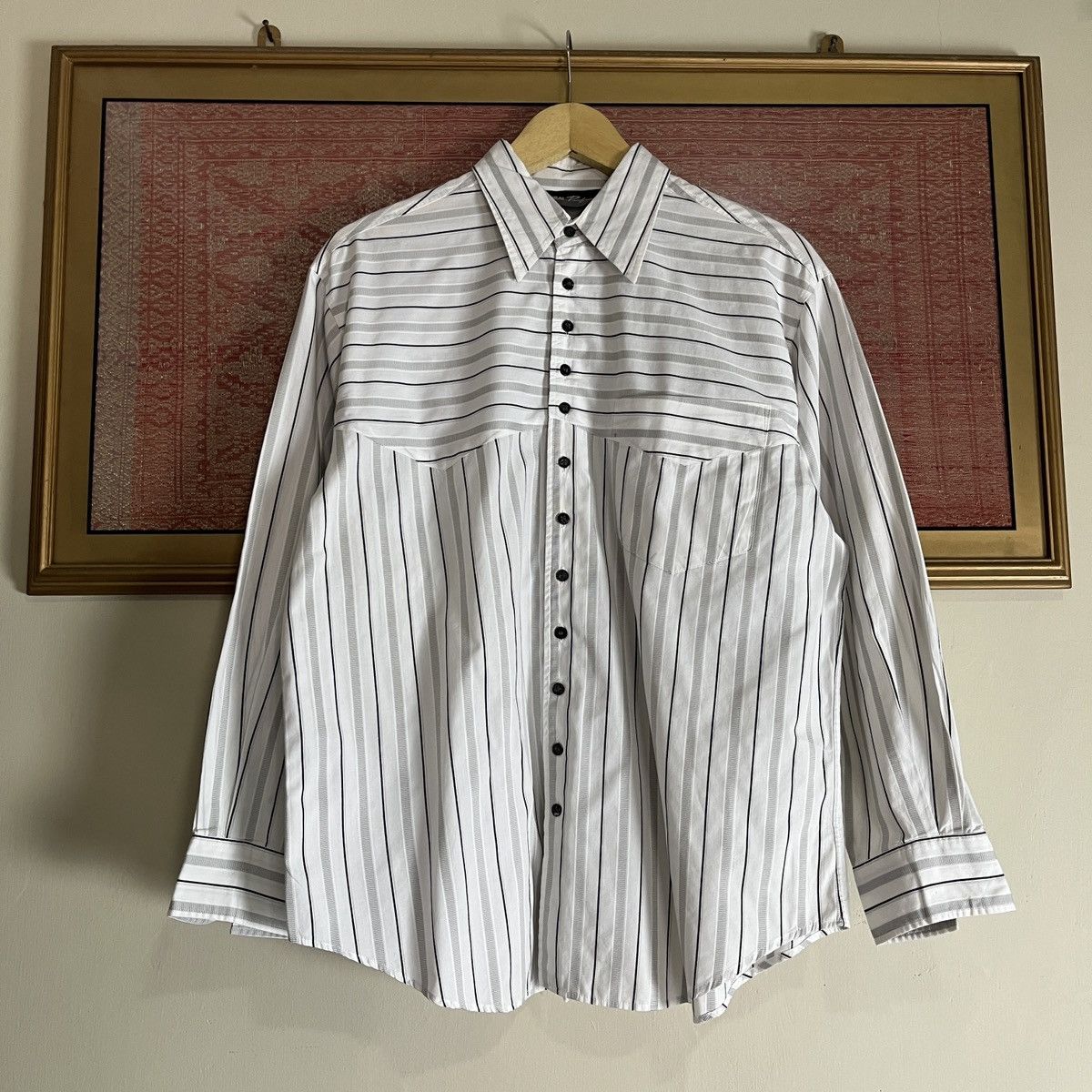Kansai Yamamoto Vintage Kansai Profumo Striped Shirt Size US L / EU 52-54 / 3 - 1 Thumbnail
