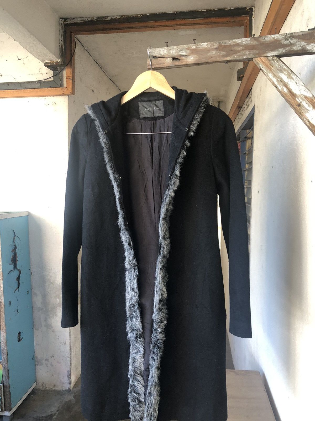 Seditionaries Peyton Place by PPFM Wool Long Jacket With Fur Size M / US 6-8 / IT 42-44 - 4 Thumbnail