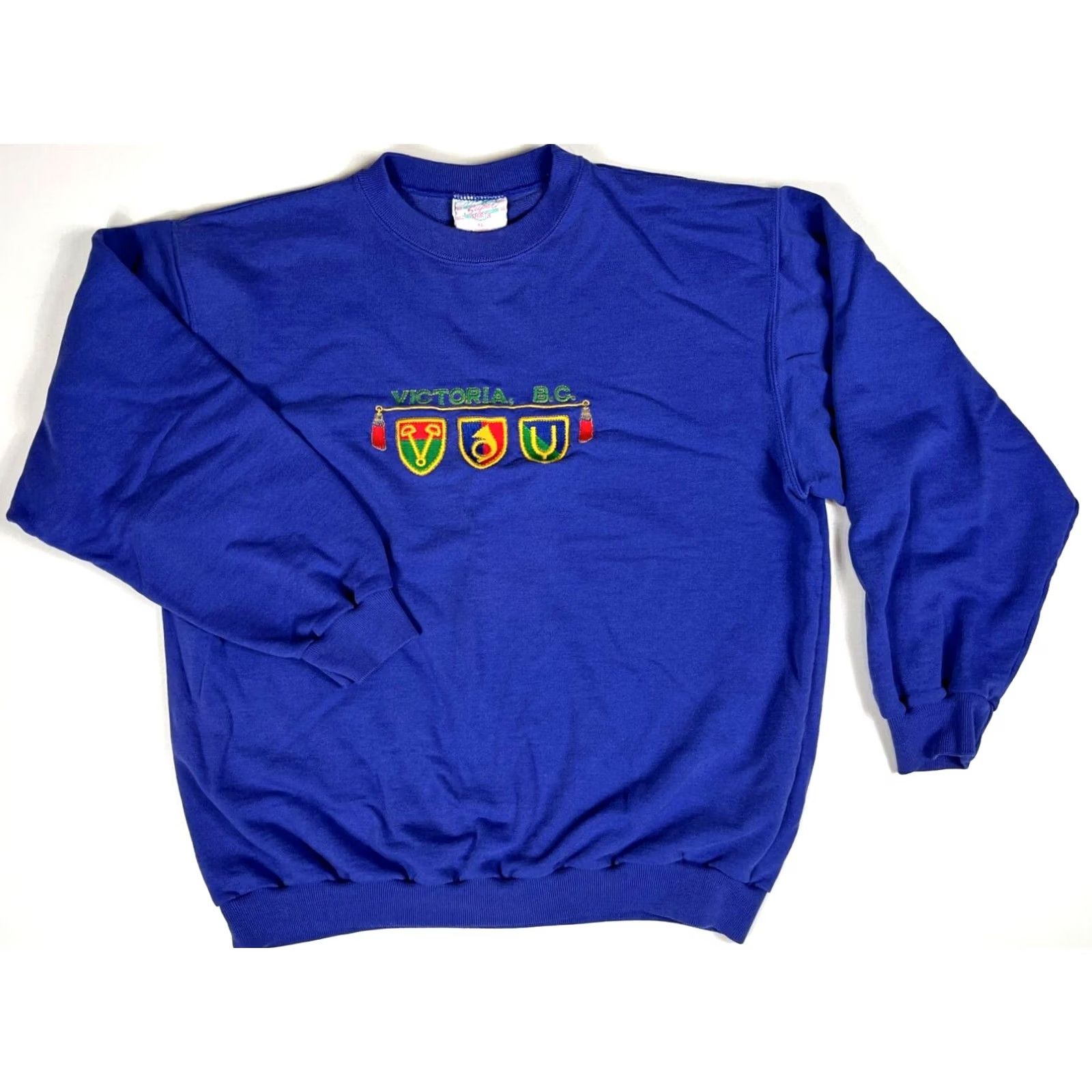 Vintage Vintage Victoria, B.C. Sweatshirt Embroidered Made in Canada XL Men’s Pullover Blue 90s Size US XL / EU 56 / 4 - 2 Thumbnail