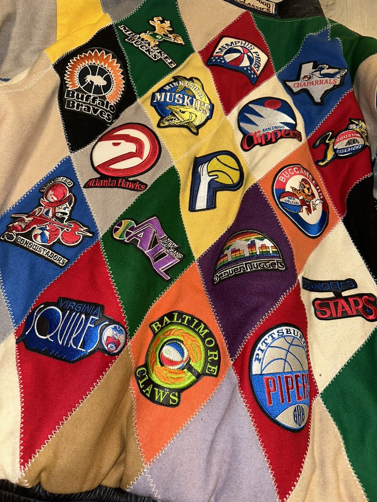 Jeff Hamilton Jeff Hamilton NBA Hardwood ClassicsTeam Patchwork Jacket 6XL Size US XXL / EU 58 / 5 - 9 Thumbnail