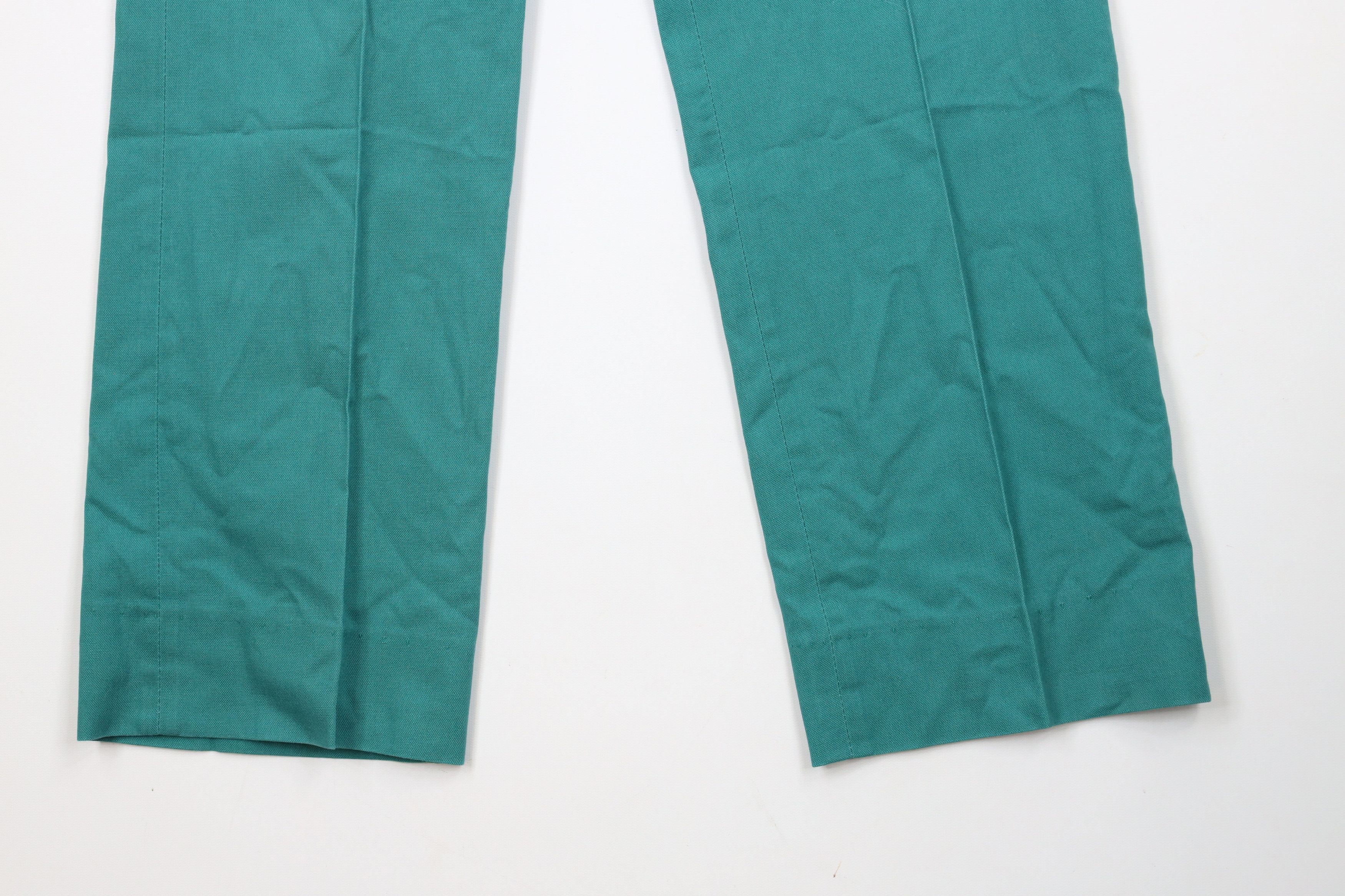 Vintage Vintage 90s Streetwear Faded Knit Wide Leg Chino Pants Green Size US 30 / EU 46 - 4 Thumbnail