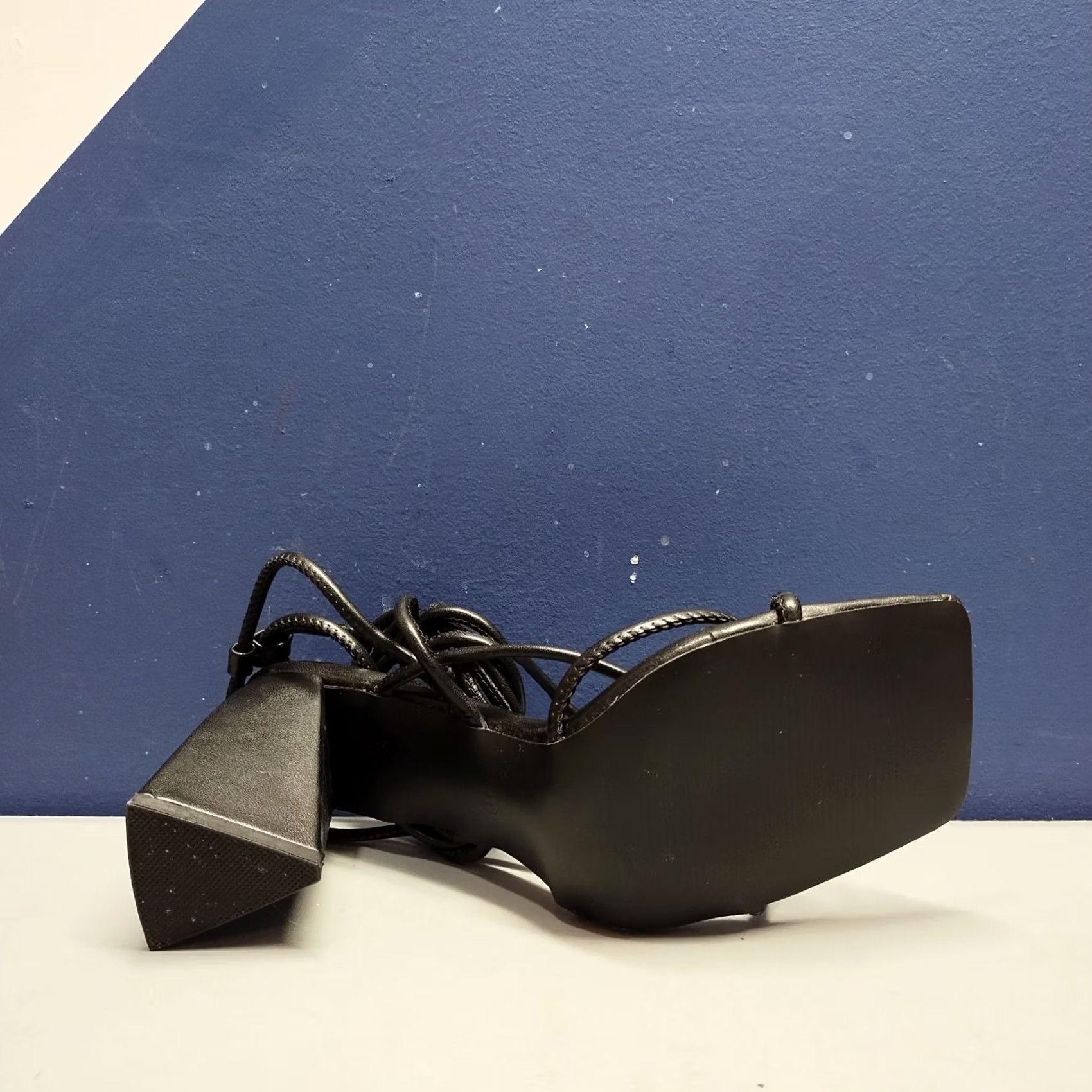 Vintage Lady Godiva Strappy Heels Womens Size 11 Black Comfort Square Toe Party/Cocktail Womens Shoes Size US 11 / IT 41 - 7 Thumbnail