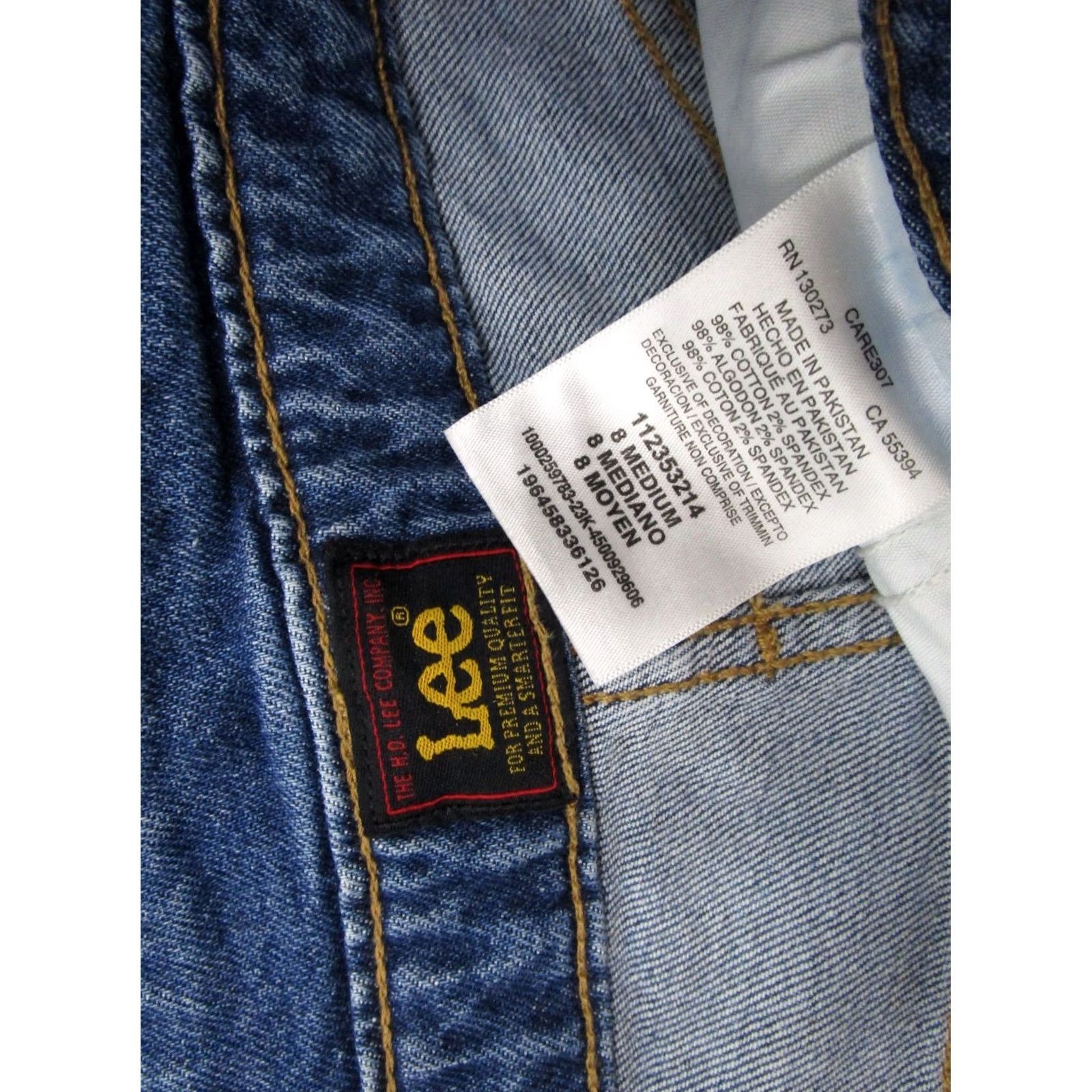 Lee VTG Lee Pleated 2 Button High Rise Denim Mom Shorts Size 8 Blue Stretch Size 30" / US 8 / IT 44 - 2 Thumbnail