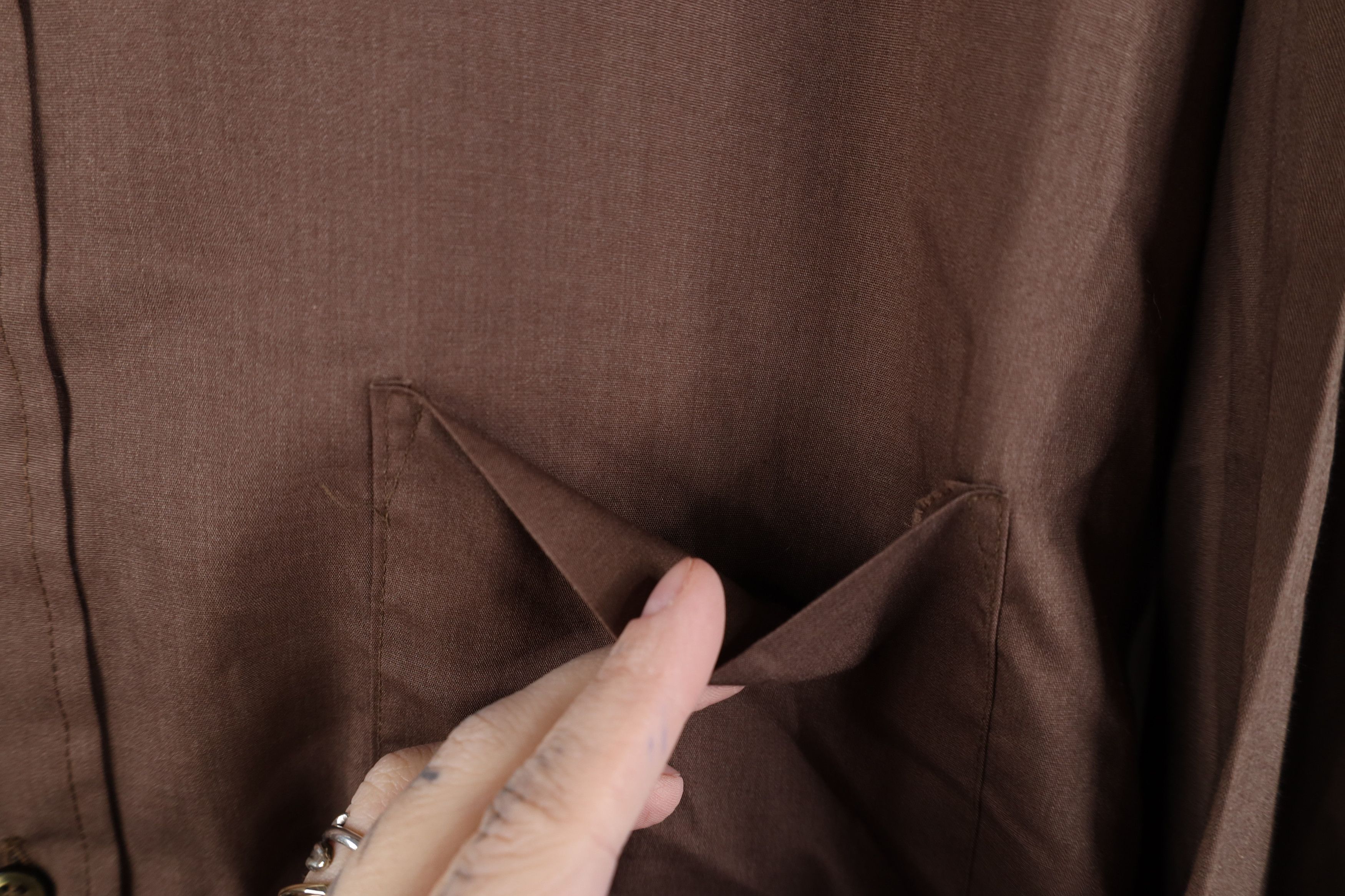 Vintage Vintage 70s Streetwear Faded Collared Button Shirt Brown USA Size US M / EU 48-50 / 2 - 4 Thumbnail