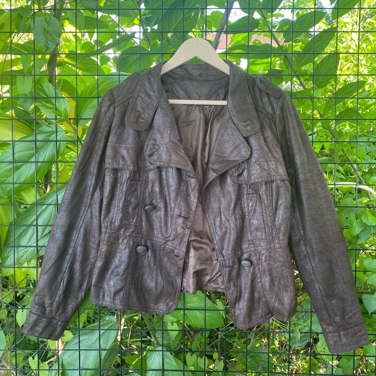 Genuine Leather × Vintage Vintage Pu Leather Crop Top Size S / US 4 / IT 40 - 3 Thumbnail