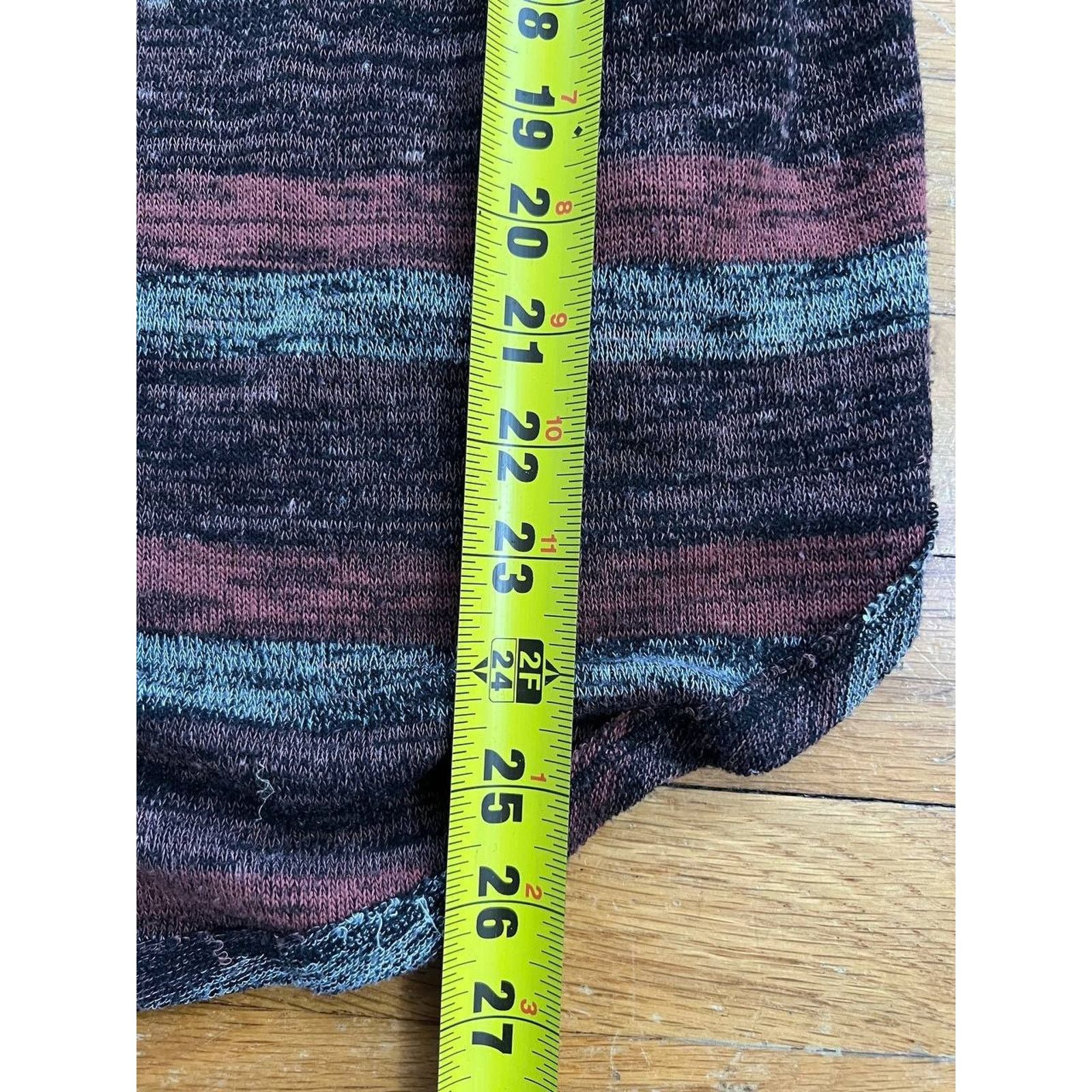 Free People FREE PEOPLE Sweater Slouchy Boho Stripe Rust L/G A001757 Size L / US 10 / IT 46 - 6 Thumbnail
