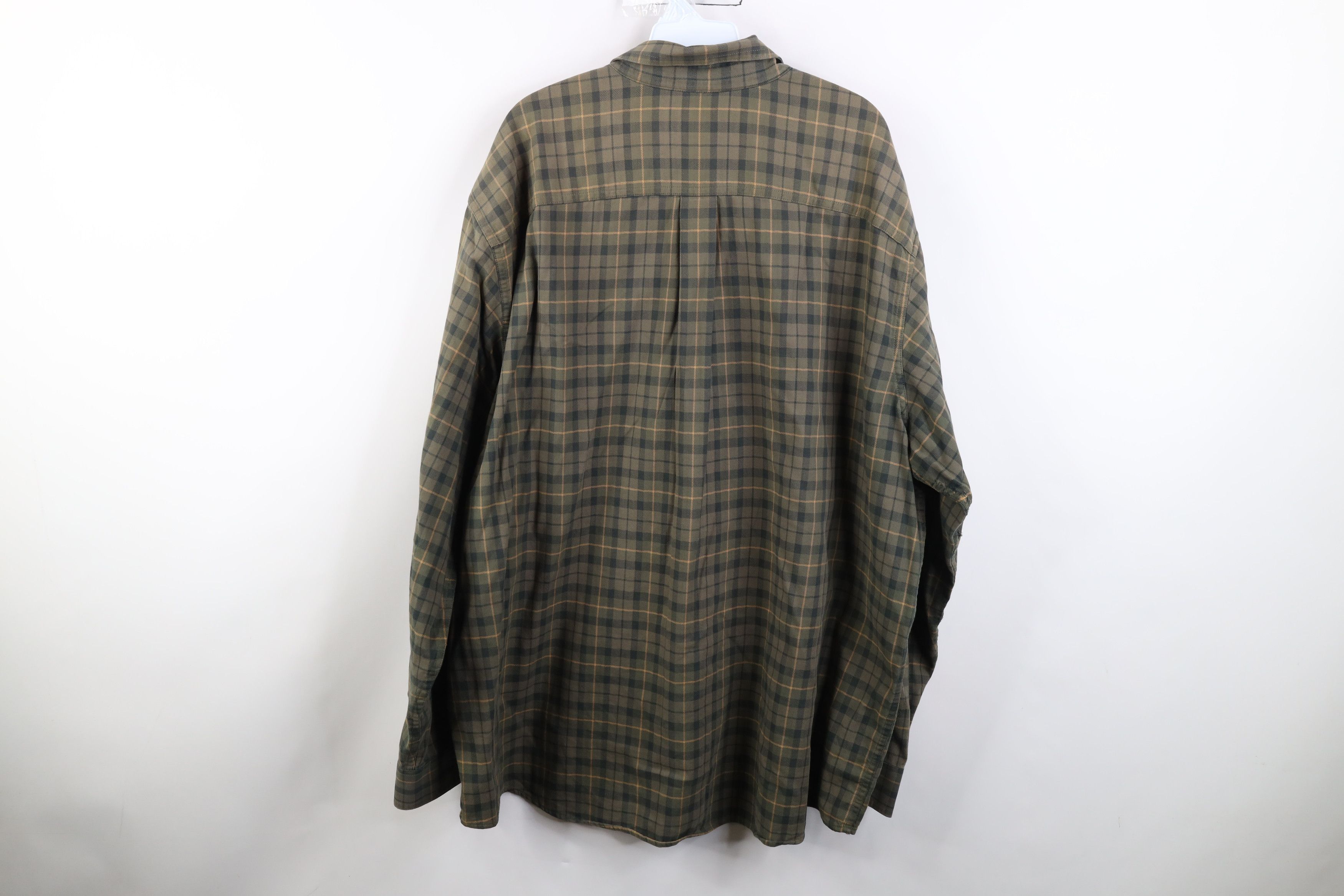 L.L. Bean Vintage 90s LL Bean Heavy Herringbone Plaid Button Shirt Size US XXL / EU 58 / 5 - 10 Thumbnail