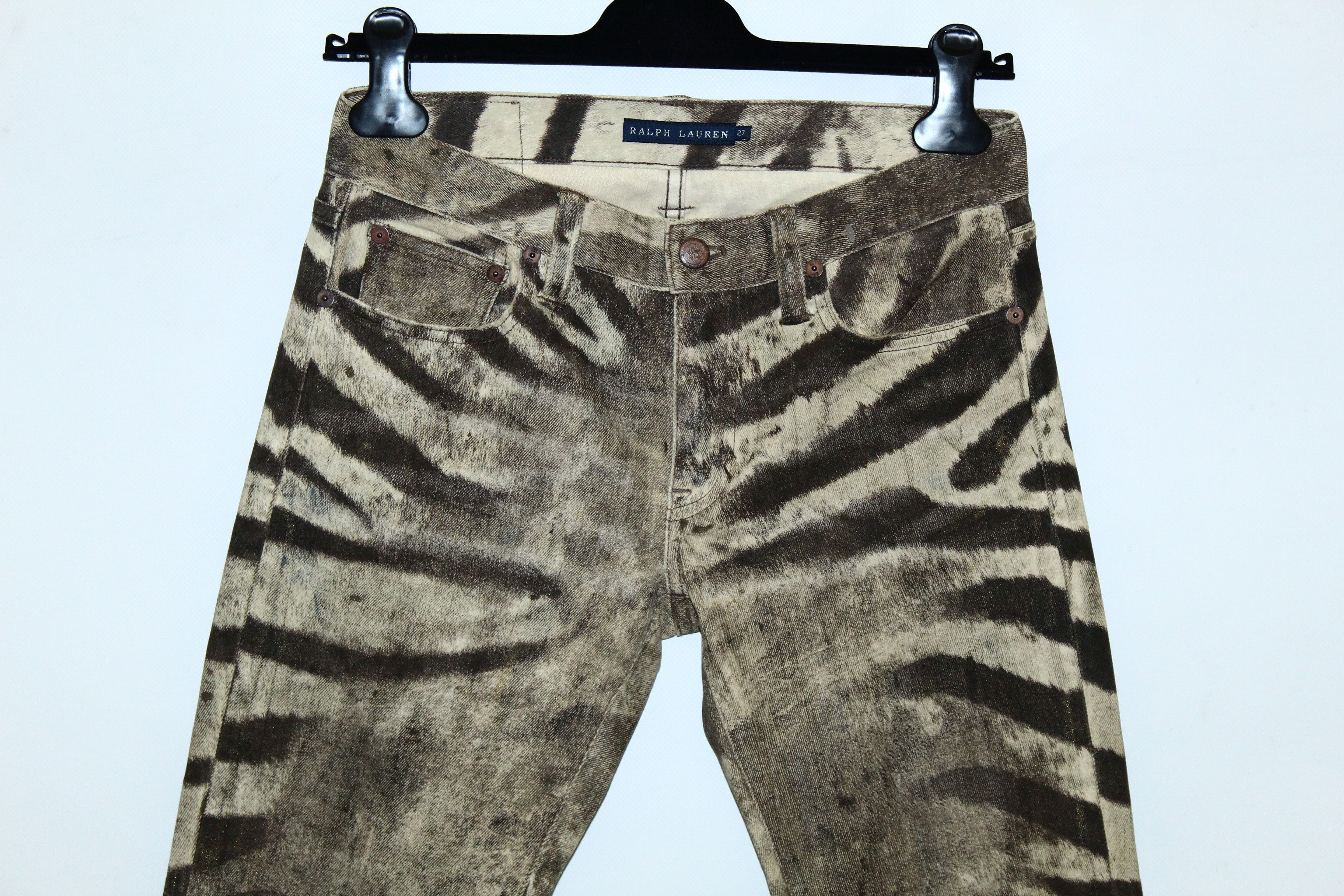 Ralph Lauren Ralph Lauren Skinny Zipper Cuff Animal Print Coated Jeans Size 27" / US 4 / IT 40 - 5 Thumbnail