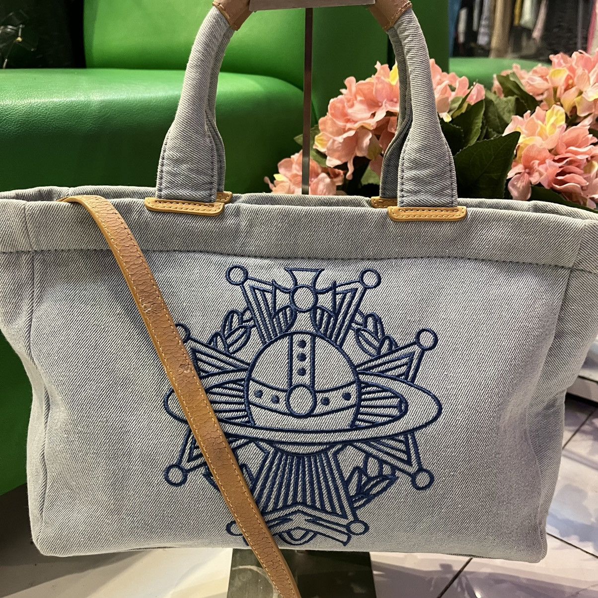 Vivienne Westwood Vivienne westwood anglomania Denim Orb 2 way tote bag Size ONE SIZE - 2 Thumbnail