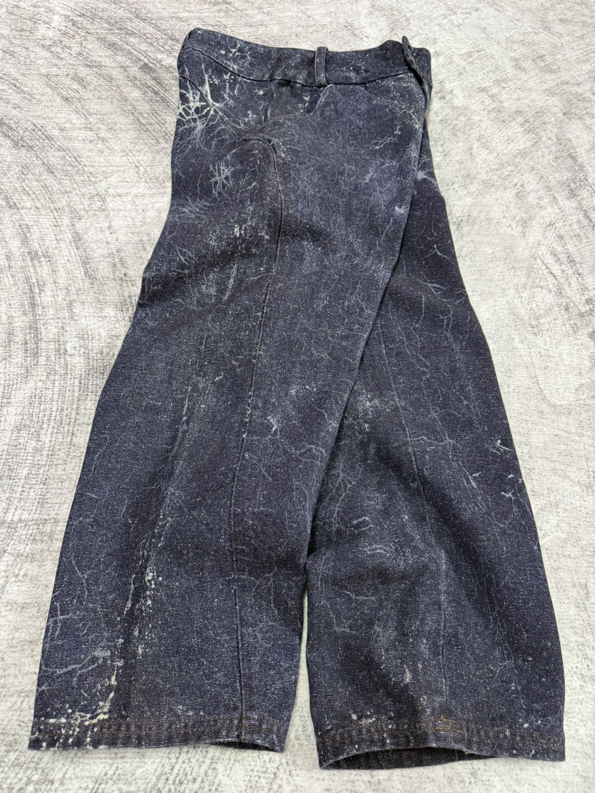 20471120 × Japanese Brand × Mizra Jeans Kyoto Alfons. Japan Crackle Lighting Wash Baggy Wide Jeans Size US 30 / EU 46 - 3 Thumbnail